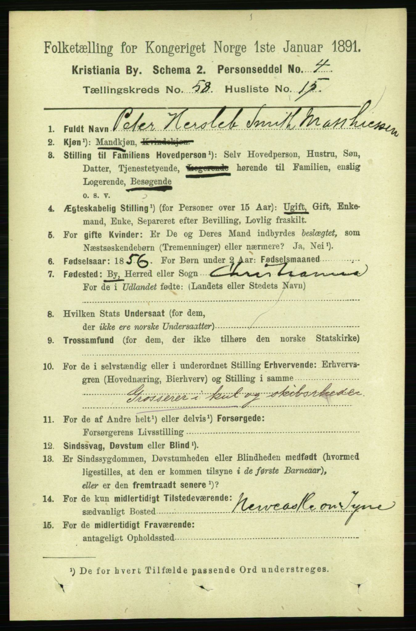 RA, 1891 census for 0301 Kristiania, 1891, p. 30856