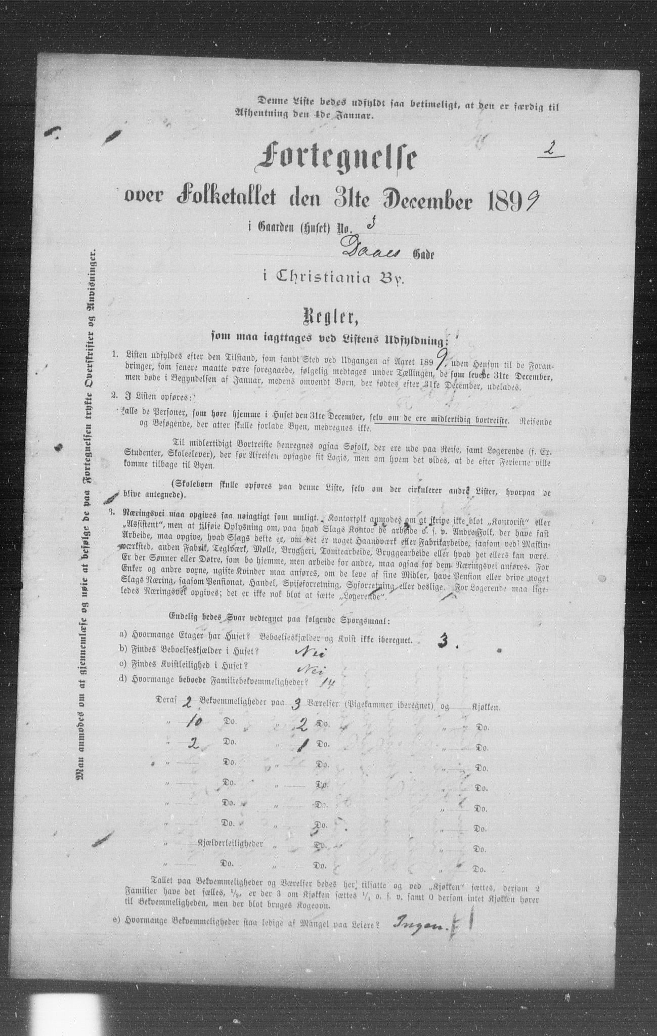 OBA, Municipal Census 1899 for Kristiania, 1899, p. 2357