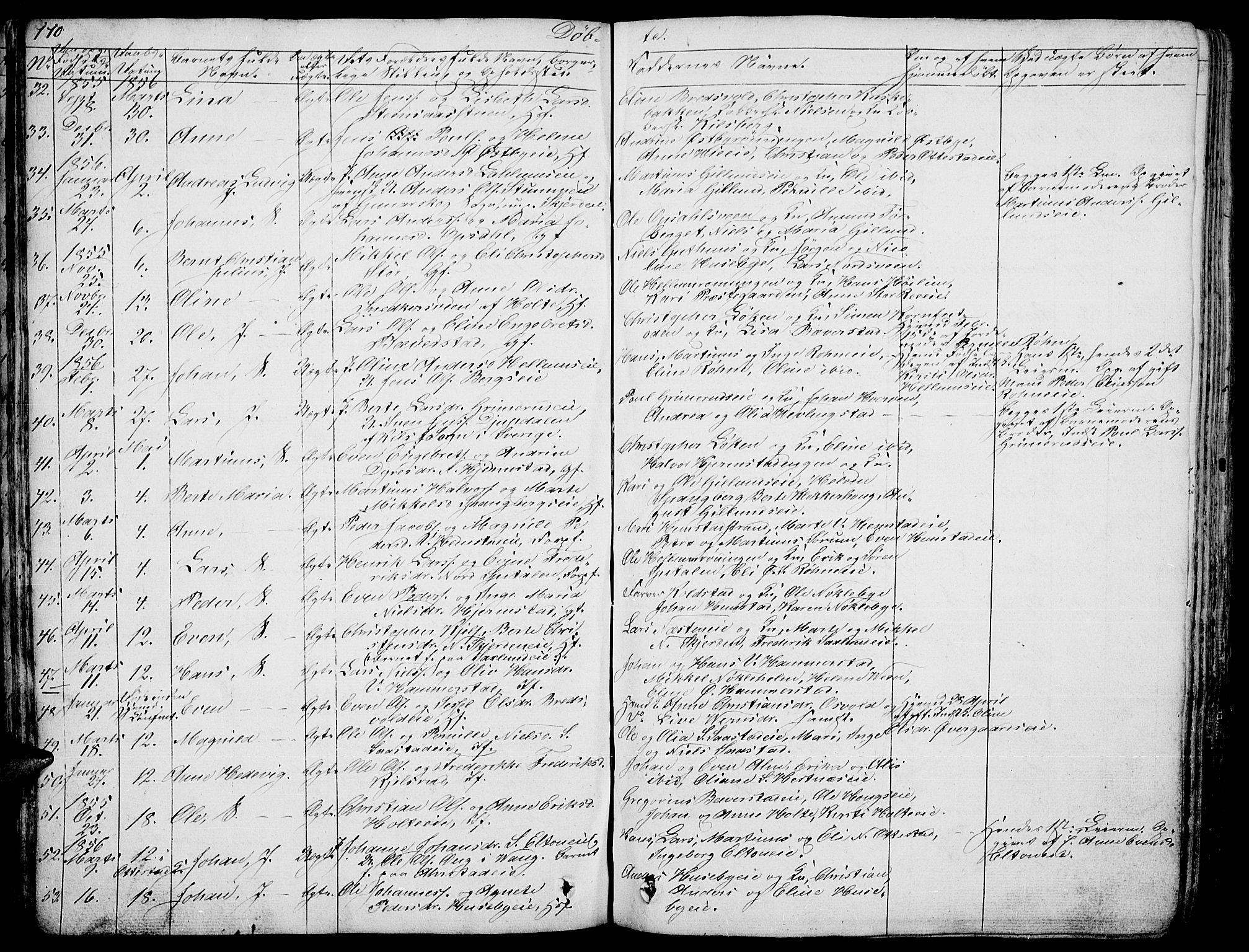 Stange prestekontor, SAH/PREST-002/L/L0003: Parish register (copy) no. 3, 1840-1864, p. 110