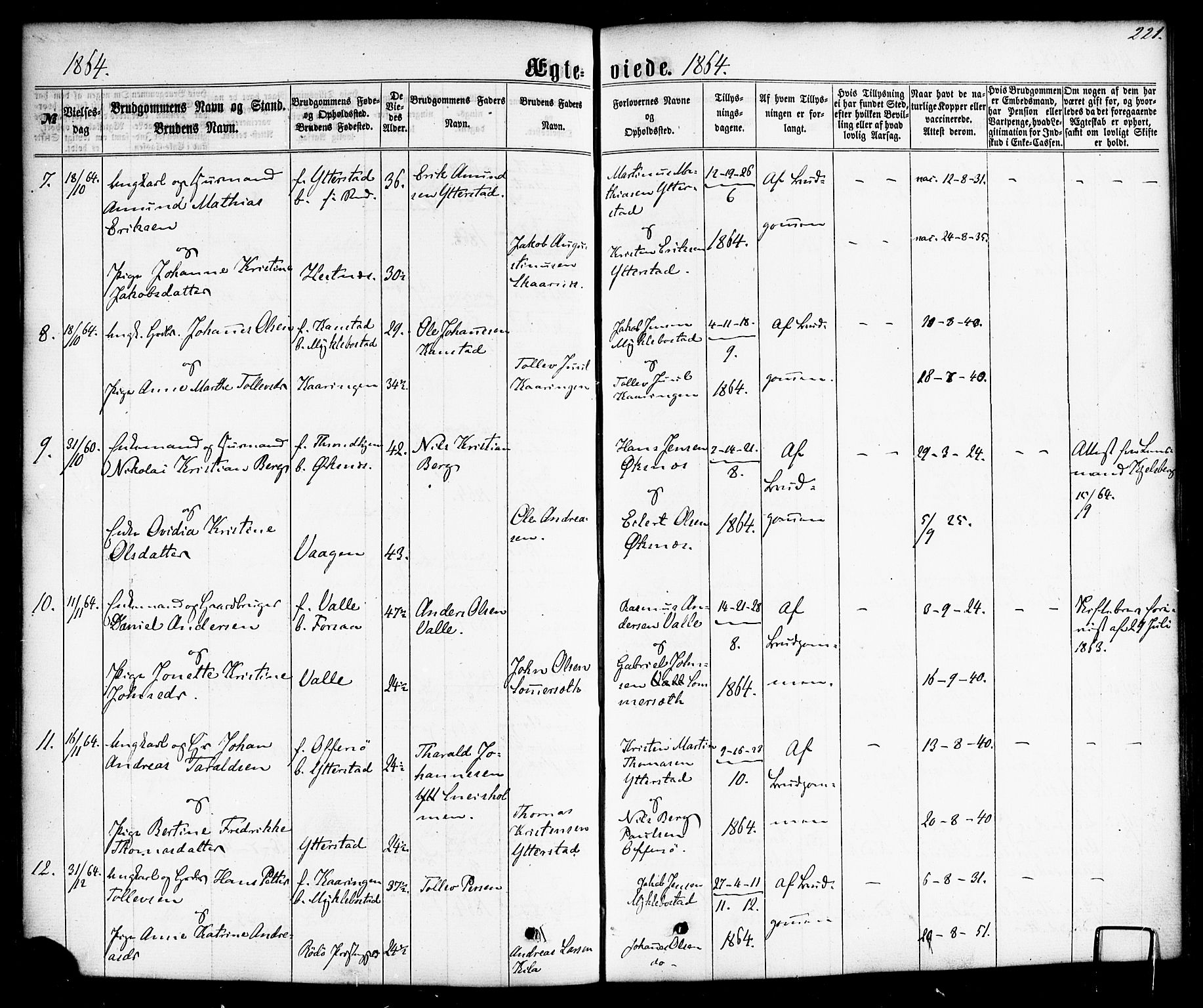 Ministerialprotokoller, klokkerbøker og fødselsregistre - Nordland, AV/SAT-A-1459/872/L1034: Parish register (official) no. 872A09, 1864-1884, p. 221