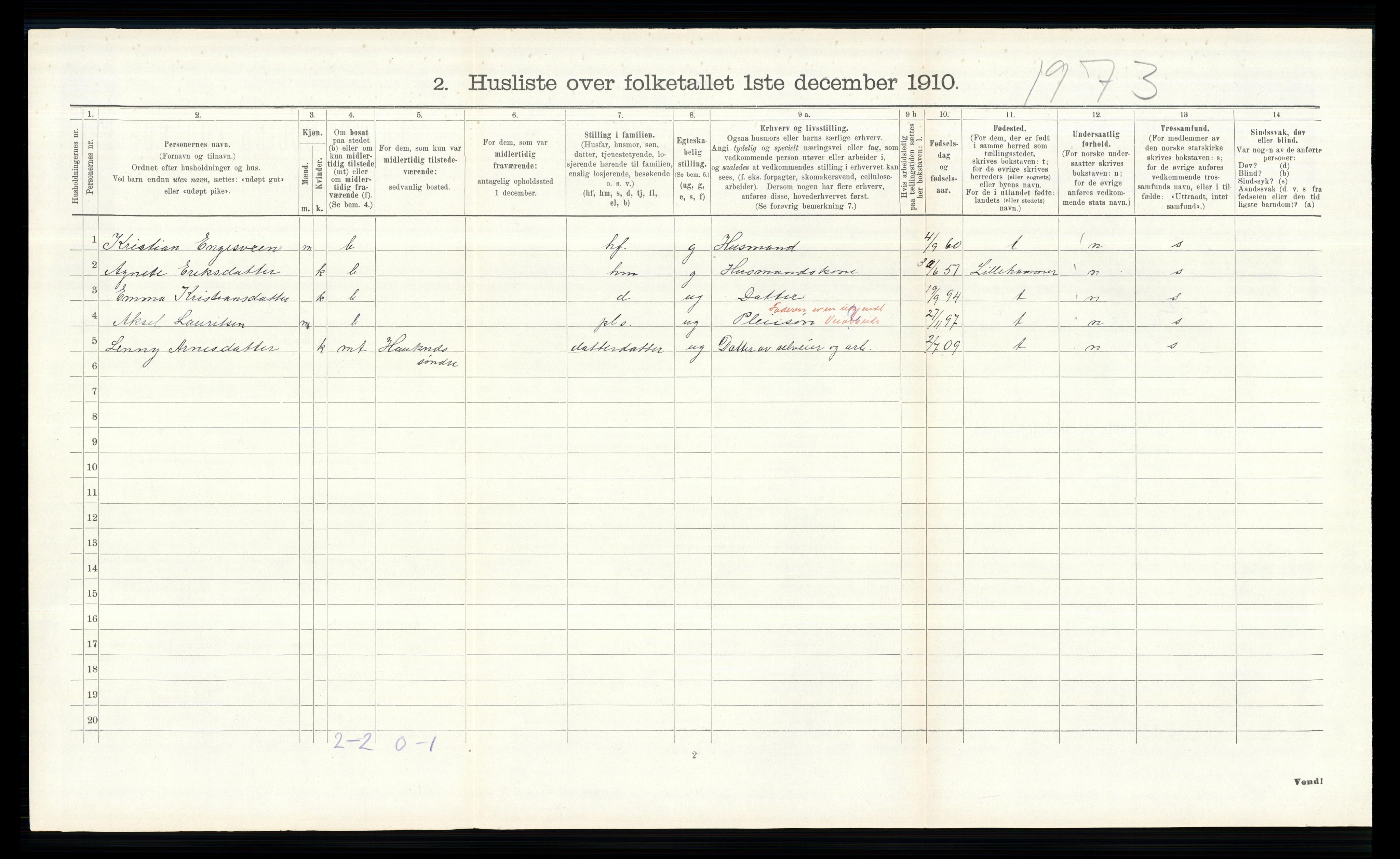 RA, 1910 census for Ringsaker, 1910, p. 428