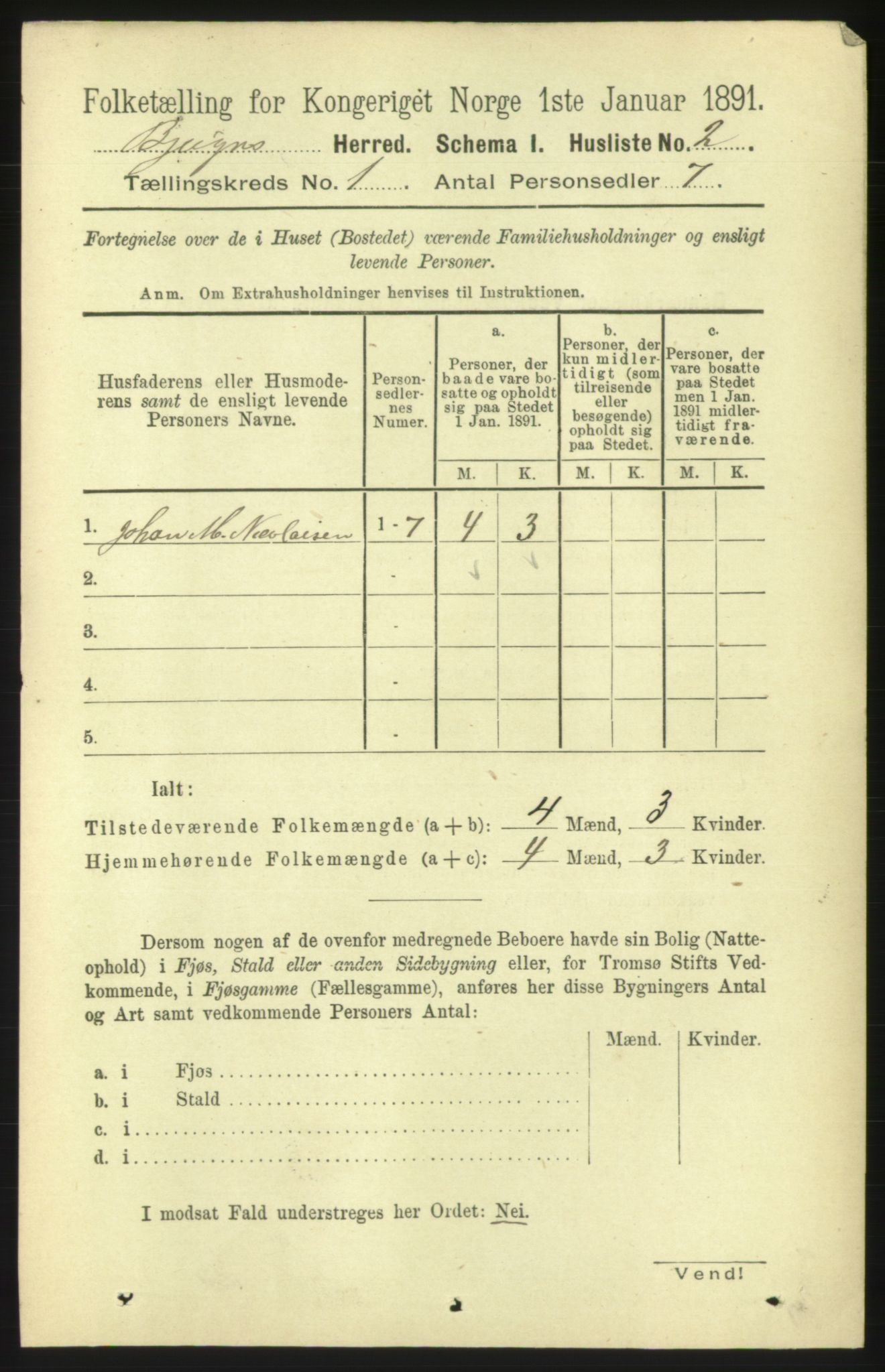 RA, 1891 census for 1627 Bjugn, 1891, p. 51