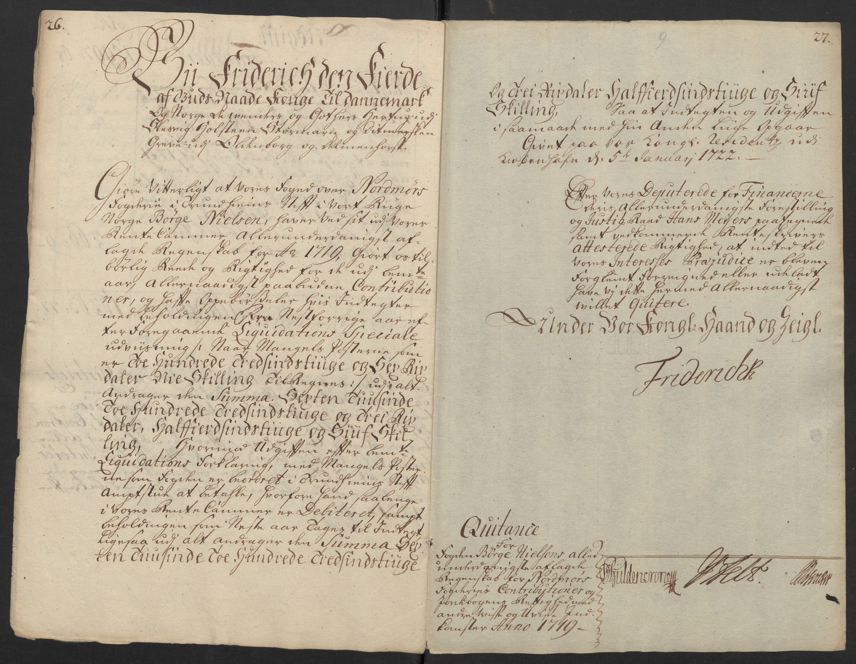 Rentekammeret inntil 1814, Reviderte regnskaper, Fogderegnskap, AV/RA-EA-4092/R56/L3752: Fogderegnskap Nordmøre, 1719, p. 15