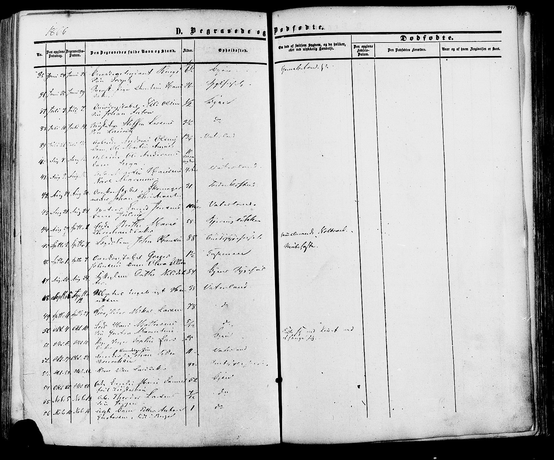 Fredrikstad prestekontor Kirkebøker, AV/SAO-A-11082/F/Fa/L0006: Parish register (official) no. 6, 1857-1878, p. 331