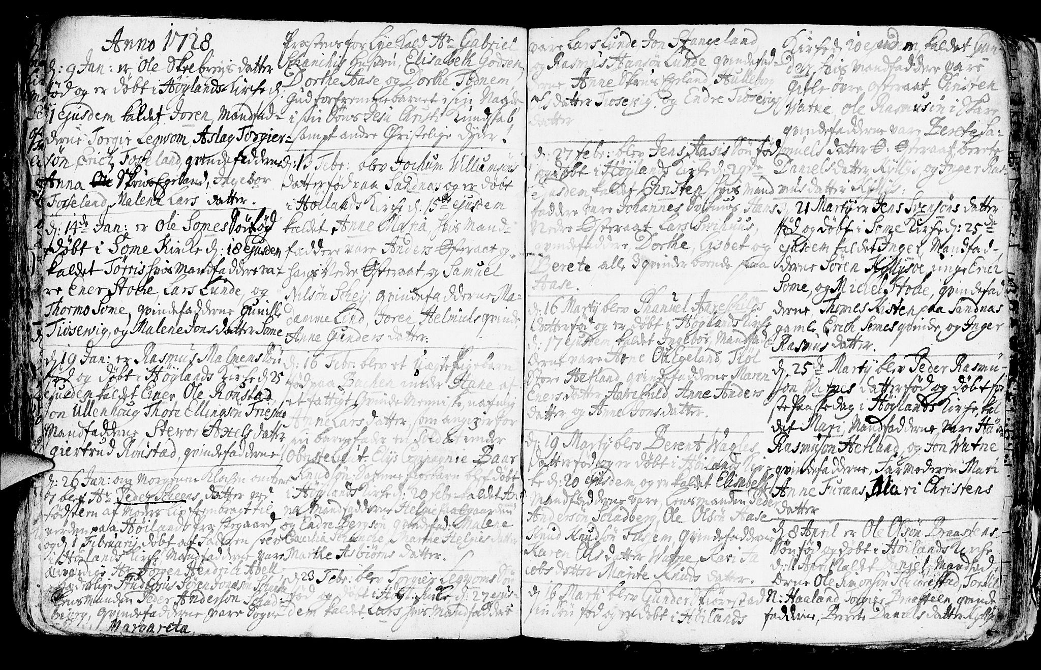 Høyland sokneprestkontor, SAST/A-101799/001/30BA/L0001: Parish register (official) no. A 1, 1691-1732