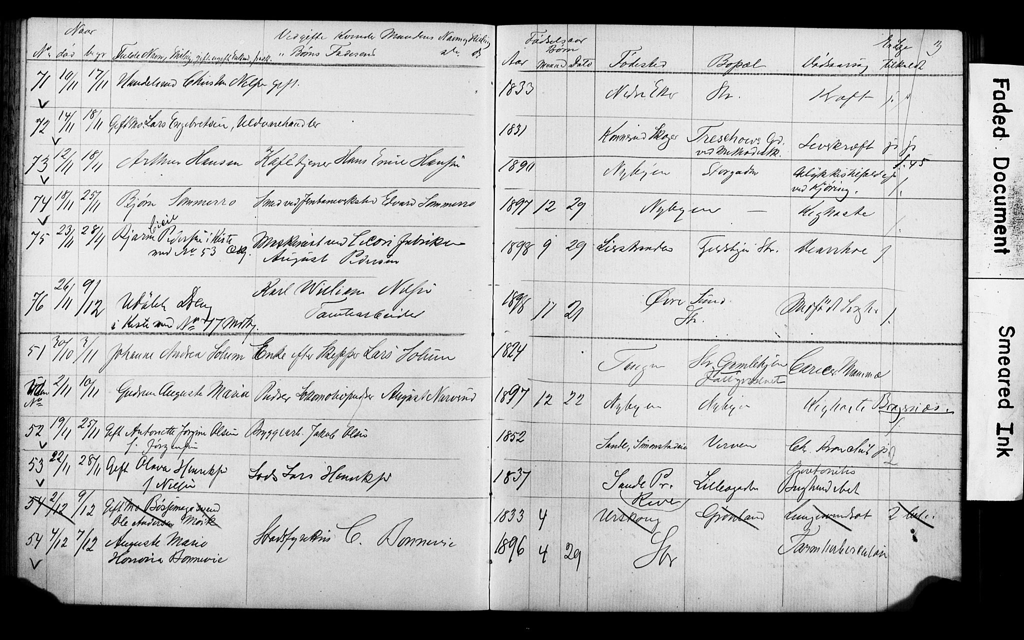 Strømsø kirkebøker, AV/SAKO-A-246/Y/Ya/L0005: Parish register draft no. I 5, 1897-1903, p. 3