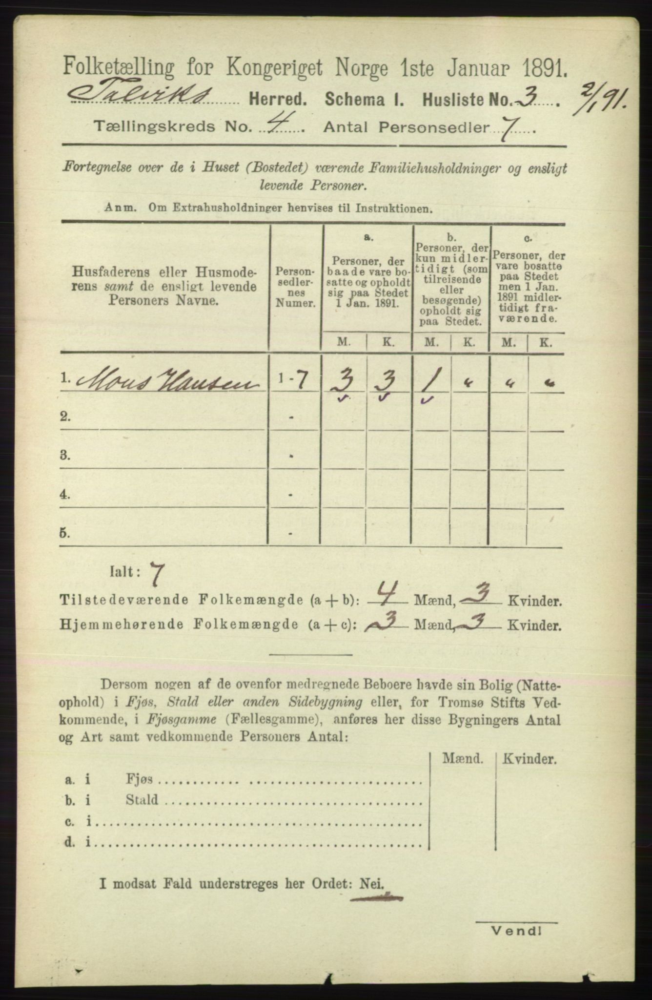 RA, 1891 census for 2013 Talvik, 1891, p. 1032