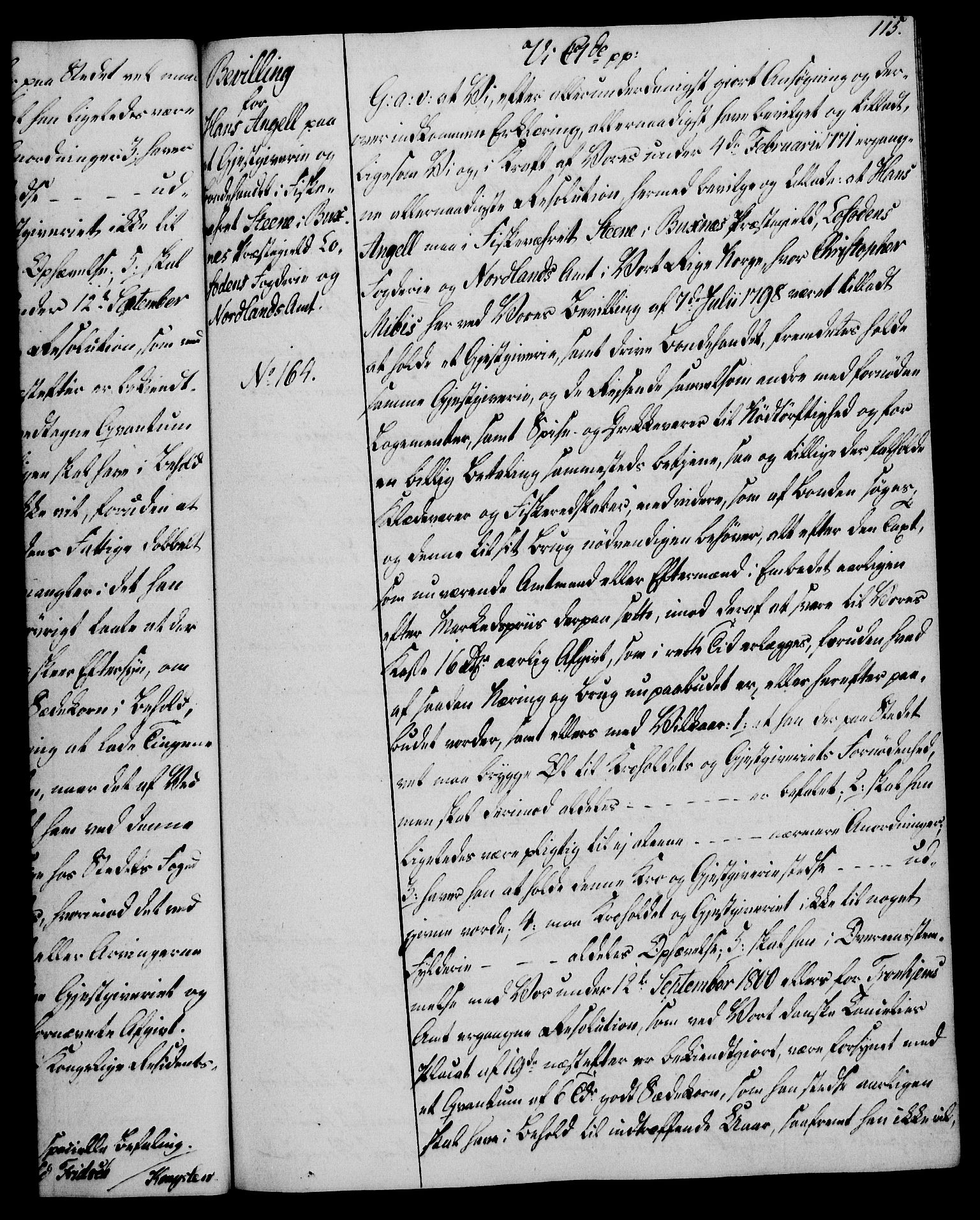 Rentekammeret, Kammerkanselliet, AV/RA-EA-3111/G/Gg/Gga/L0018: Norsk ekspedisjonsprotokoll med register (merket RK 53.18), 1804-1806, p. 115