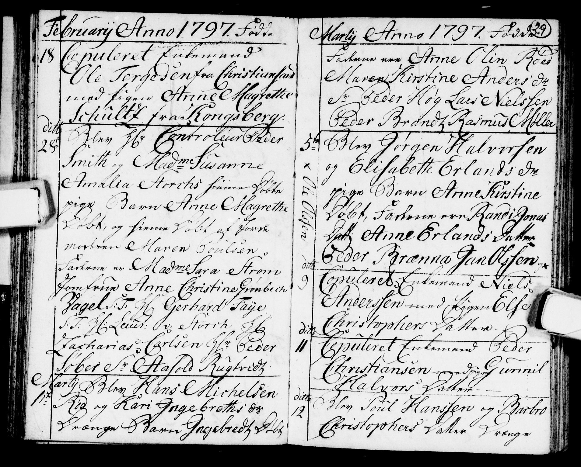 Strømsø kirkebøker, AV/SAKO-A-246/F/Fb/L0003: Parish register (official) no. II 3, 1793-1799, p. 29