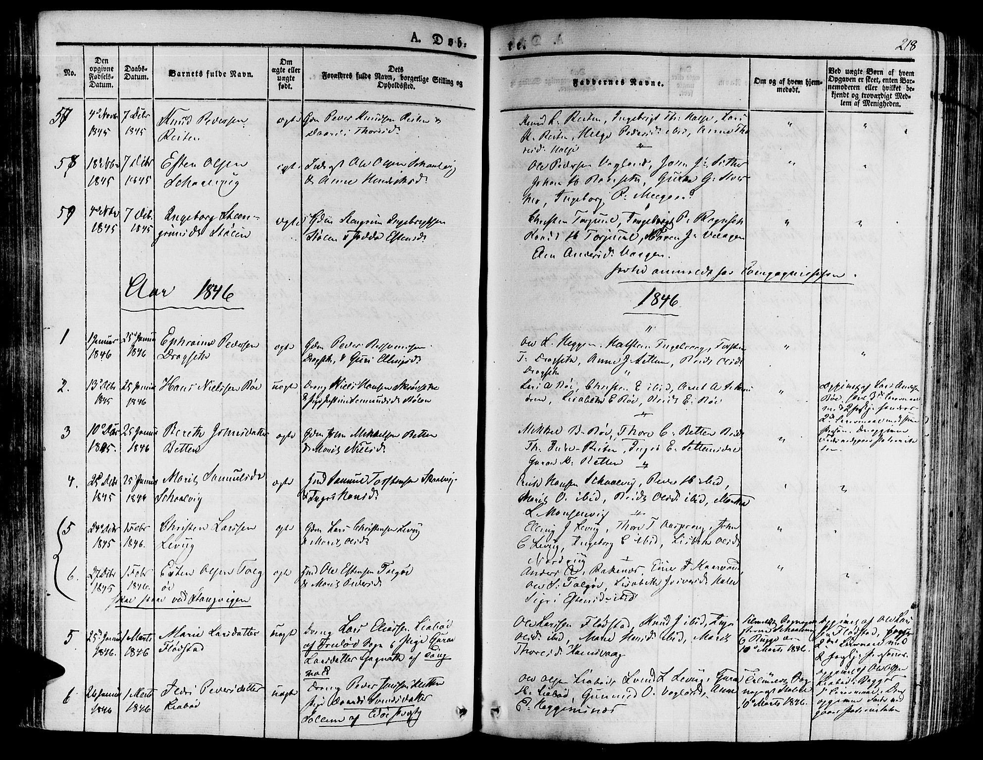 Ministerialprotokoller, klokkerbøker og fødselsregistre - Møre og Romsdal, SAT/A-1454/592/L1025: Parish register (official) no. 592A03 /2, 1831-1849, p. 218