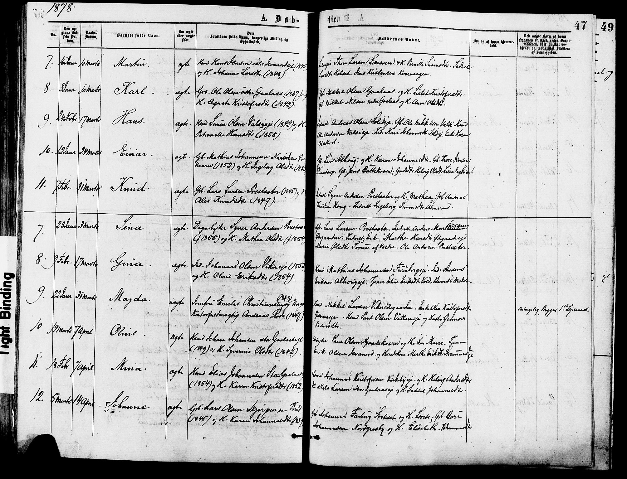 Vang prestekontor, Hedmark, SAH/PREST-008/H/Ha/Haa/L0013: Parish register (official) no. 13, 1855-1879, p. 47