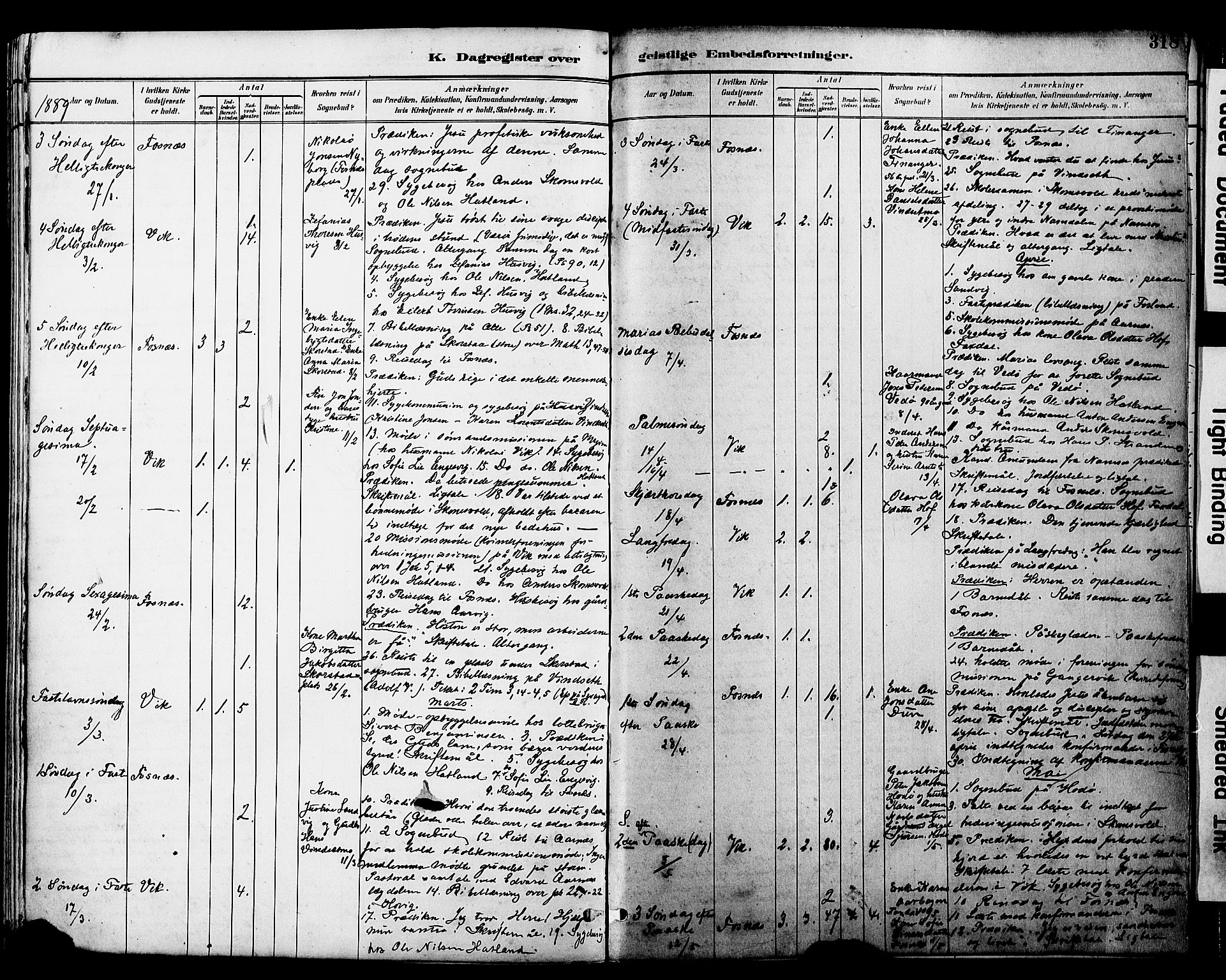 Ministerialprotokoller, klokkerbøker og fødselsregistre - Nord-Trøndelag, SAT/A-1458/774/L0628: Parish register (official) no. 774A02, 1887-1903, p. 318