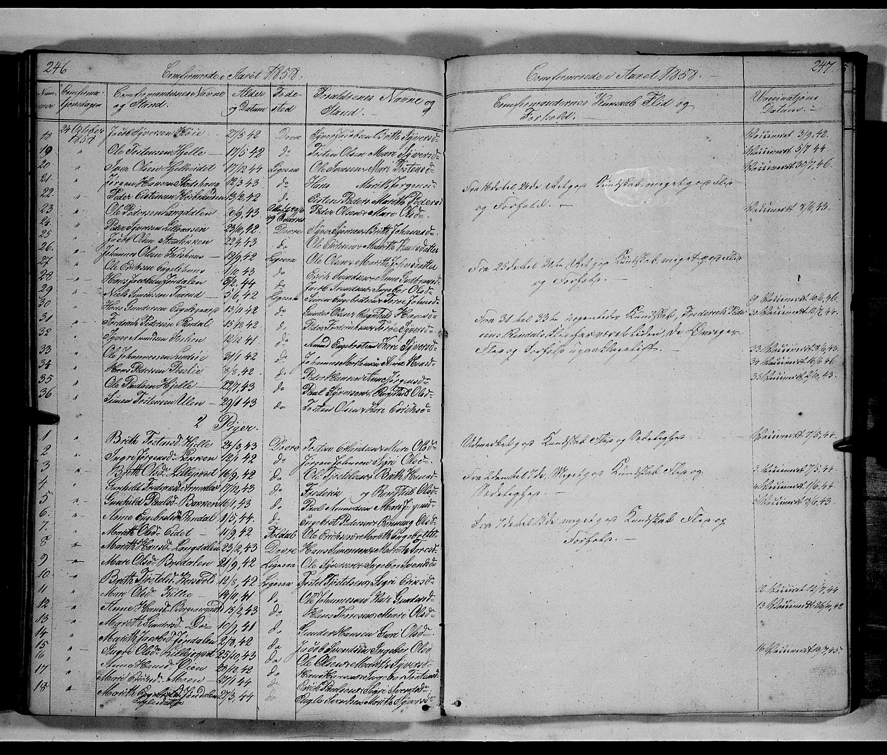 Lesja prestekontor, SAH/PREST-068/H/Ha/Hab/L0003: Parish register (copy) no. 3, 1842-1862, p. 246-247