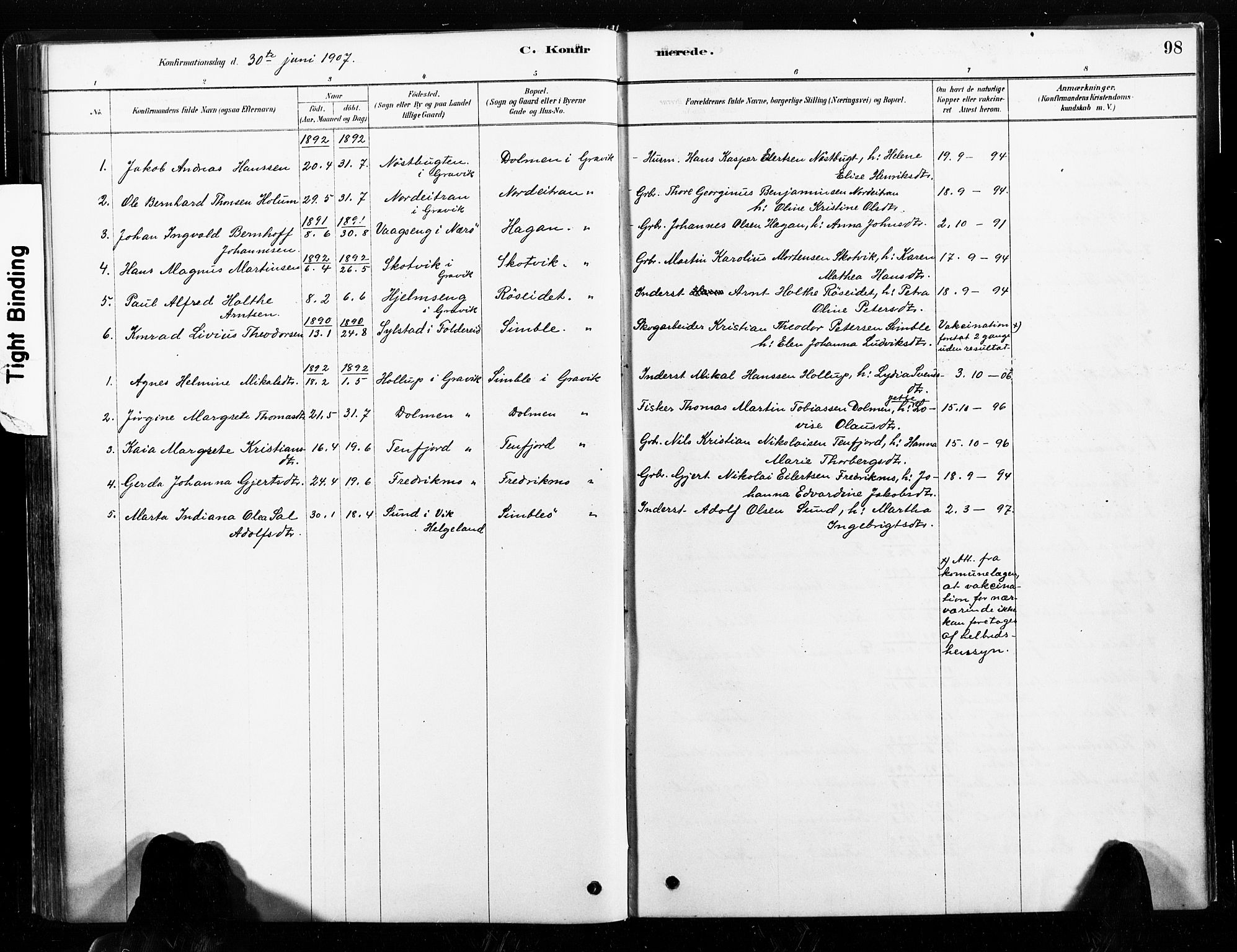 Ministerialprotokoller, klokkerbøker og fødselsregistre - Nord-Trøndelag, SAT/A-1458/789/L0705: Parish register (official) no. 789A01, 1878-1910, p. 98