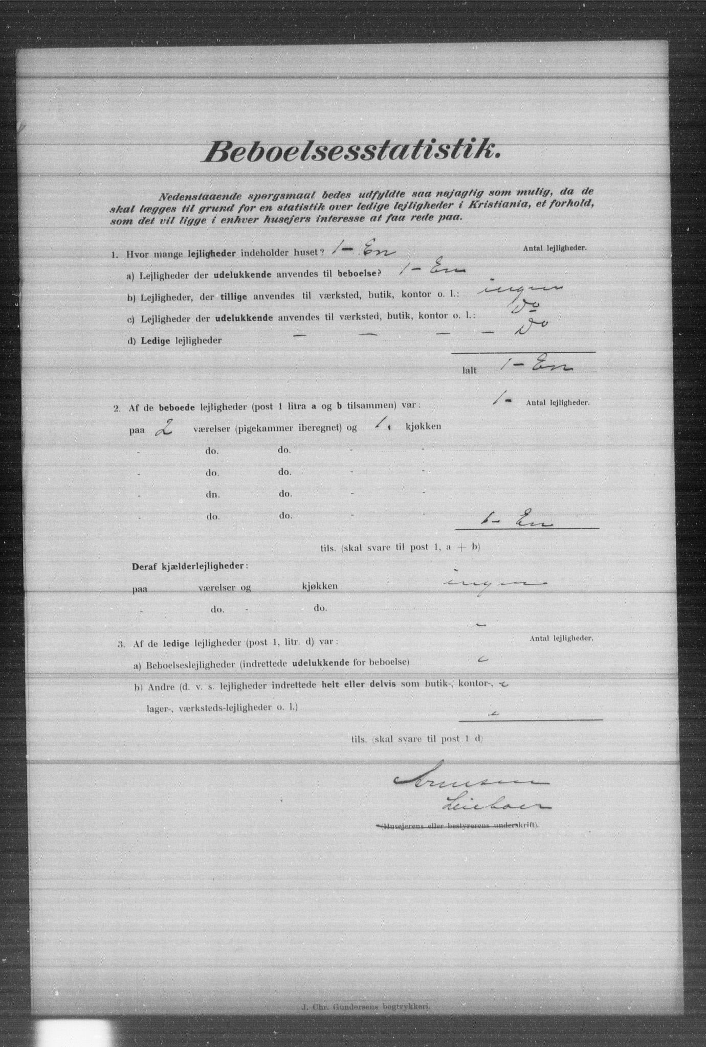 OBA, Municipal Census 1902 for Kristiania, 1902, p. 1095