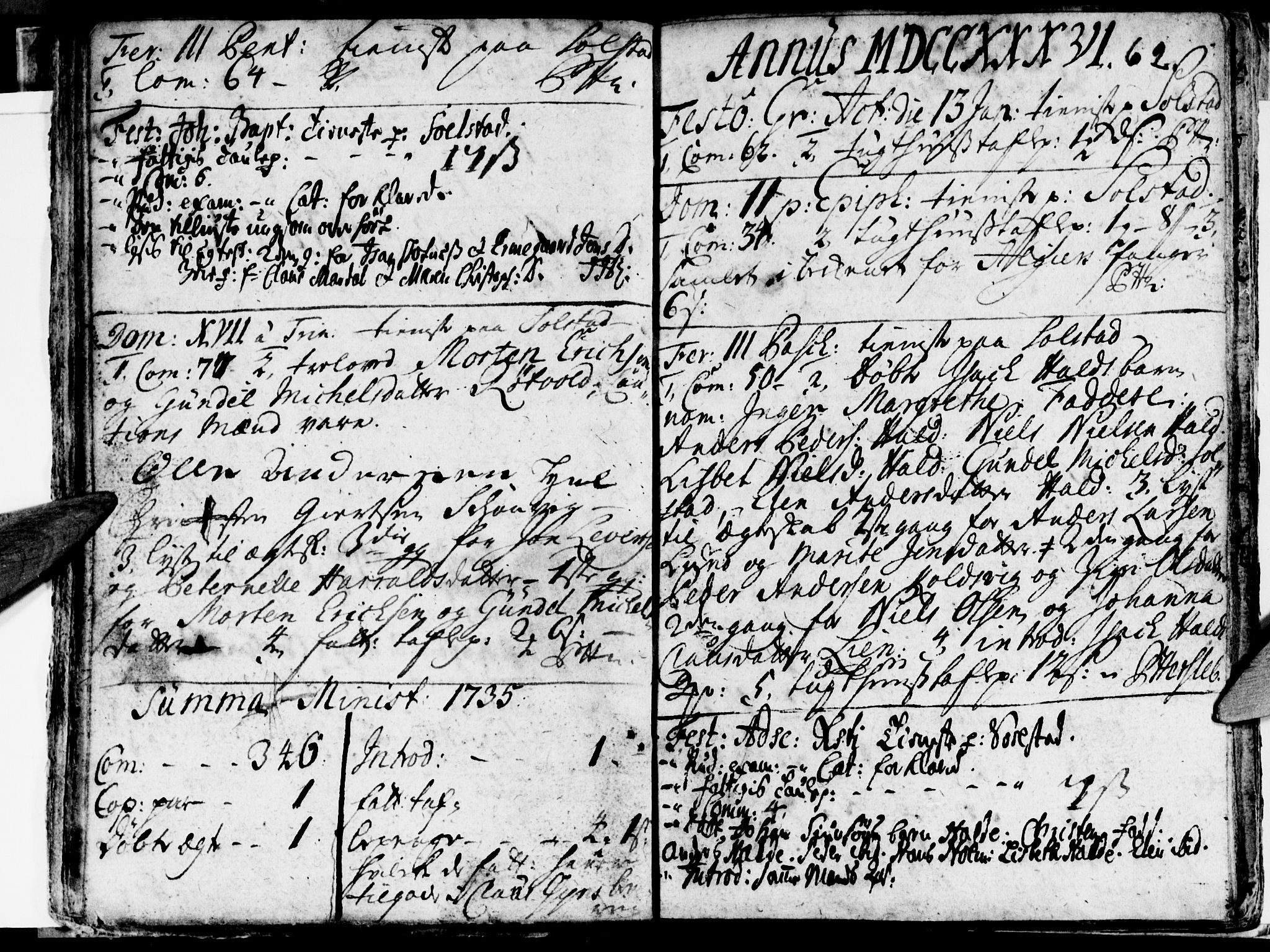 Ministerialprotokoller, klokkerbøker og fødselsregistre - Nordland, SAT/A-1459/811/L0164: Parish register (official) no. 811A01, 1677-1762, p. 62