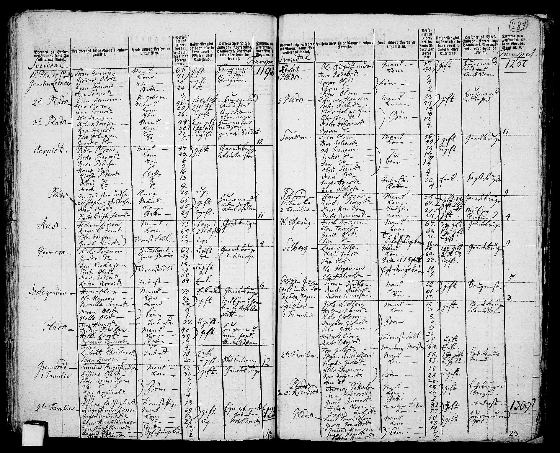 RA, 1801 census for 0137P Våler, 1801, p. 286b-287a