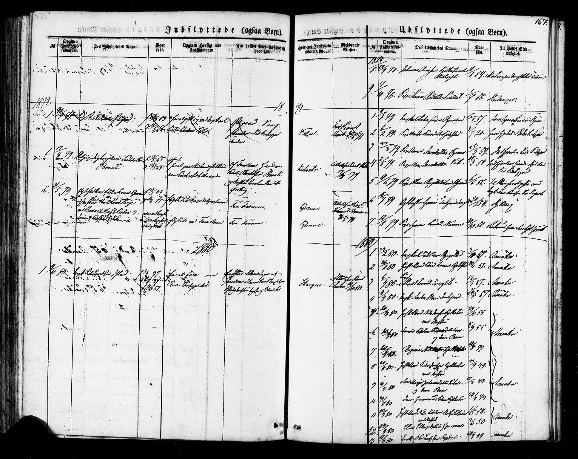 Ministerialprotokoller, klokkerbøker og fødselsregistre - Møre og Romsdal, SAT/A-1454/541/L0545: Parish register (official) no. 541A02, 1872-1886, p. 167