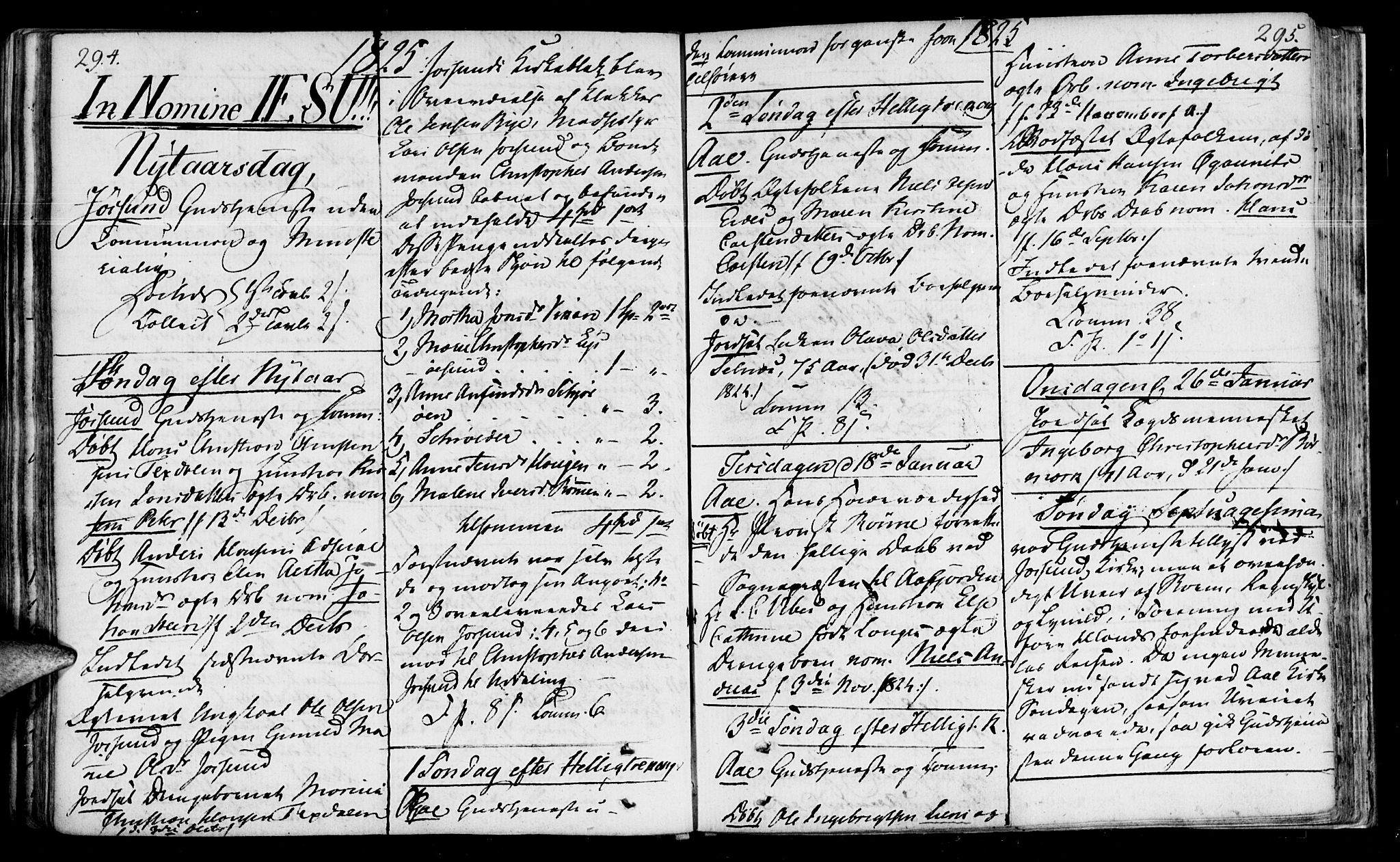 Ministerialprotokoller, klokkerbøker og fødselsregistre - Sør-Trøndelag, SAT/A-1456/655/L0674: Parish register (official) no. 655A03, 1802-1826, p. 294-295