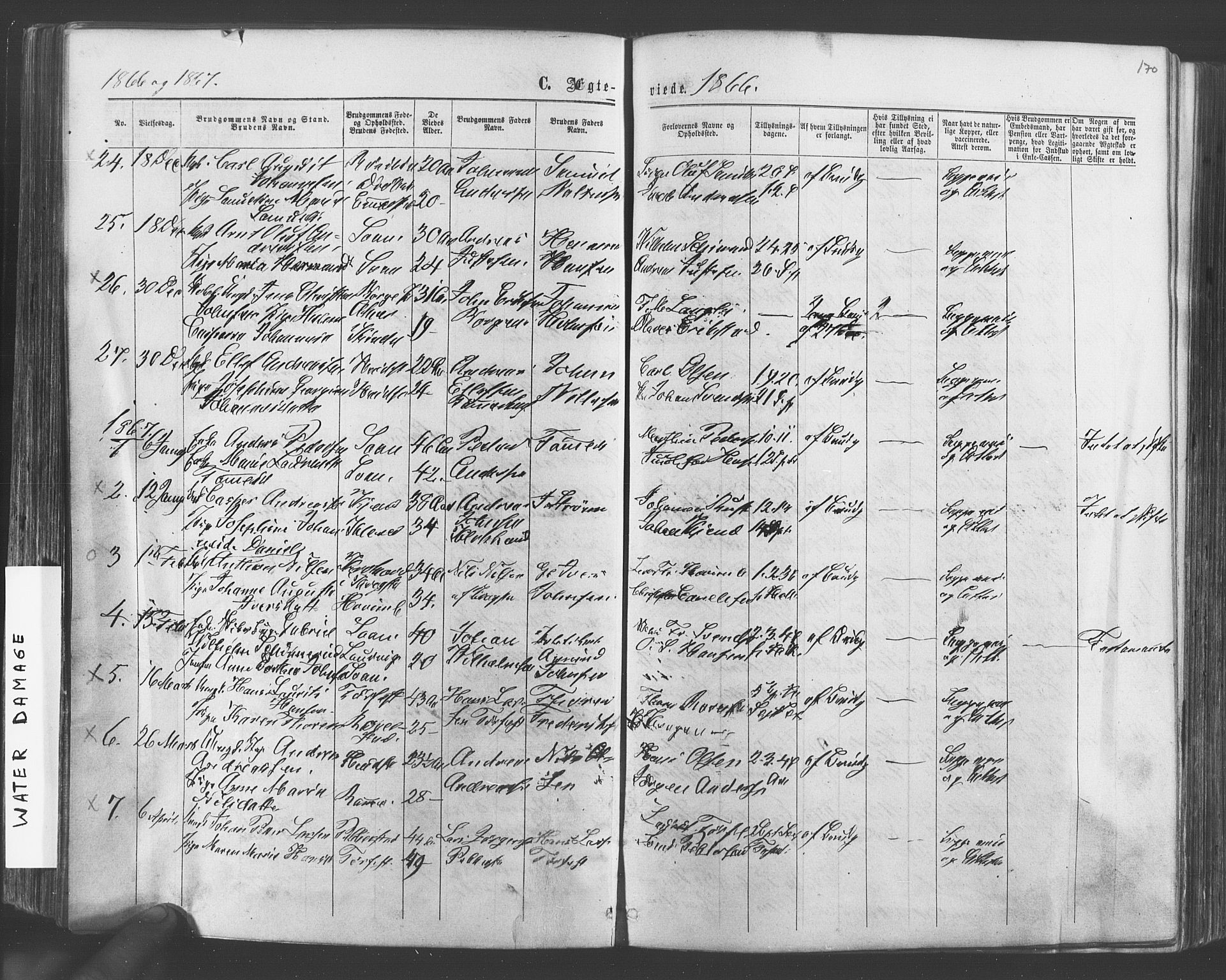 Vestby prestekontor Kirkebøker, AV/SAO-A-10893/F/Fa/L0008: Parish register (official) no. I 8, 1863-1877, p. 170