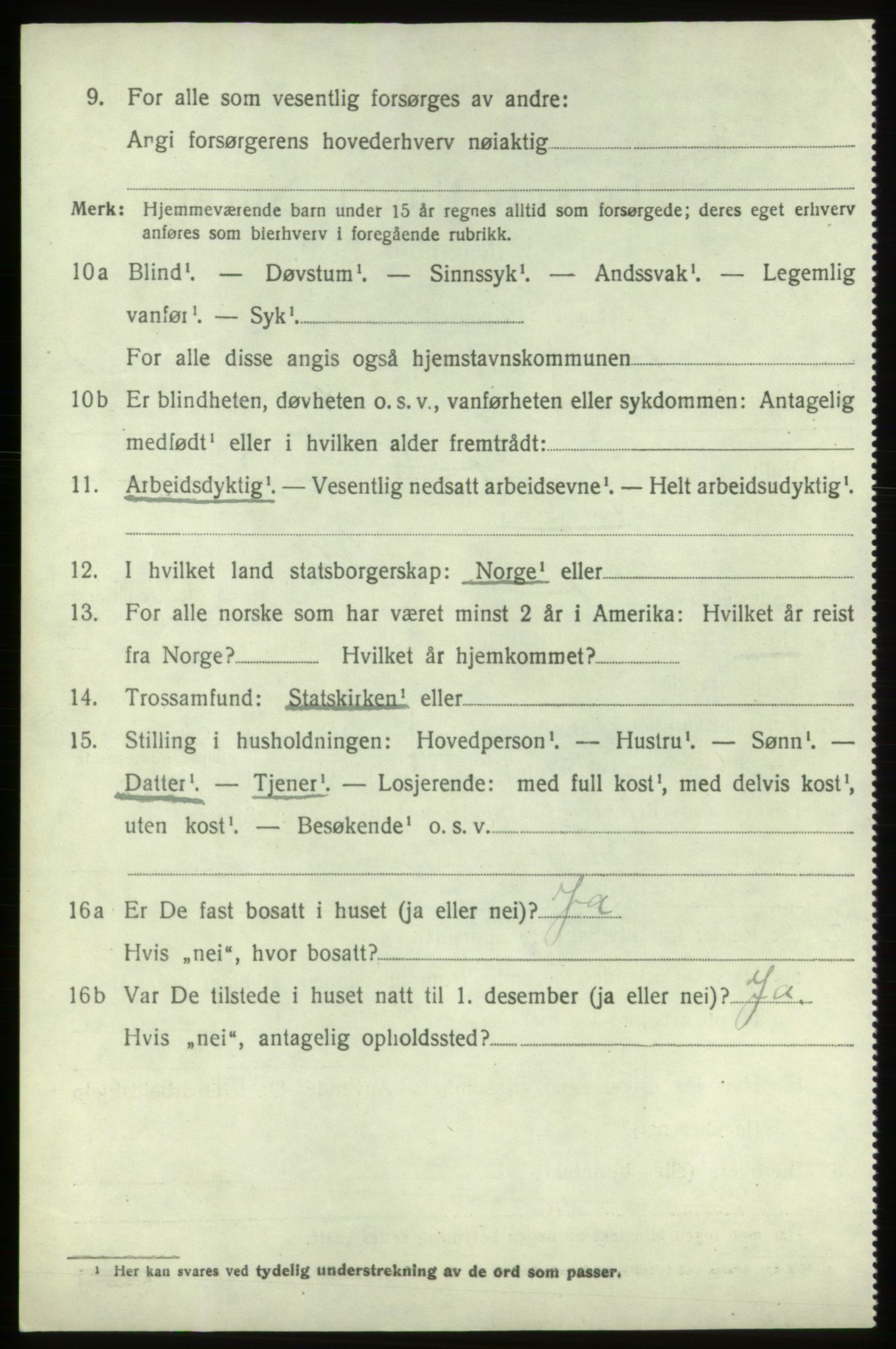 SAB, 1920 census for Stord, 1920, p. 8198