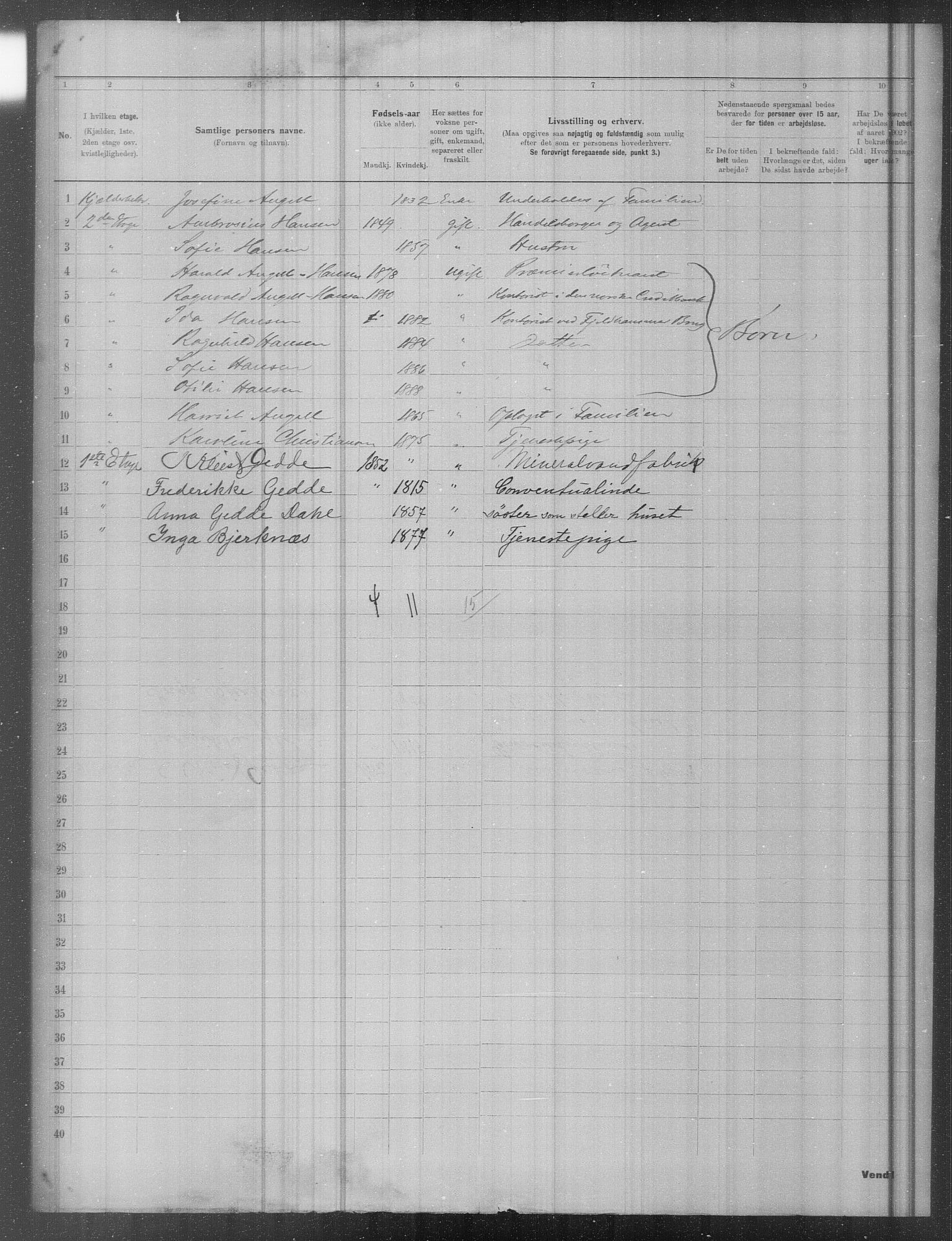 OBA, Municipal Census 1902 for Kristiania, 1902, p. 21368