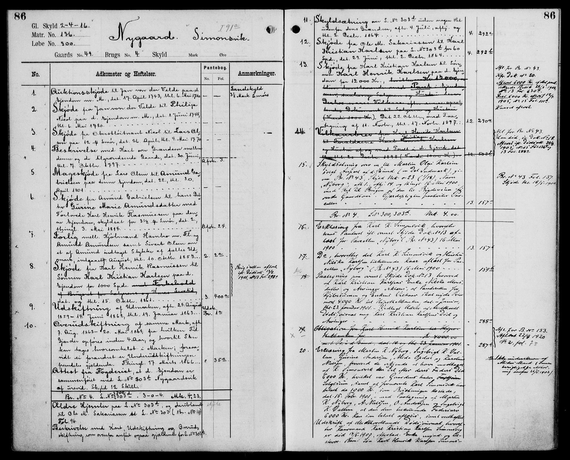 Midhordland sorenskriveri, AV/SAB-A-3001/1/G/Ga/Gab/L0110: Mortgage register no. II.A.b.110, p. 86