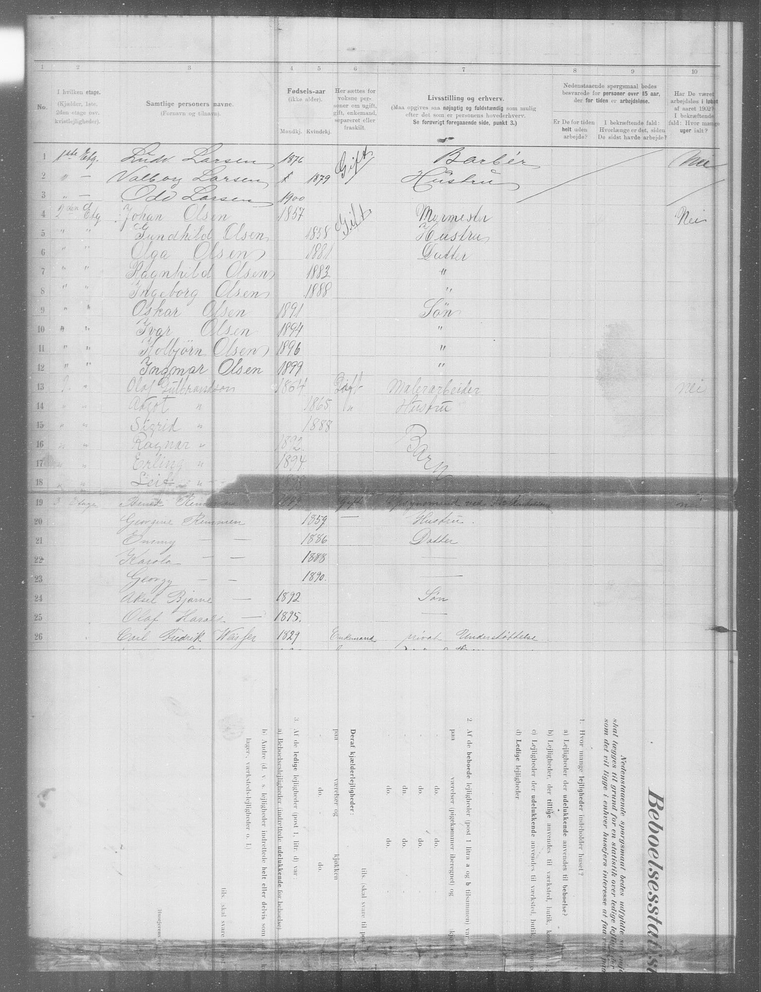 OBA, Municipal Census 1902 for Kristiania, 1902, p. 7723