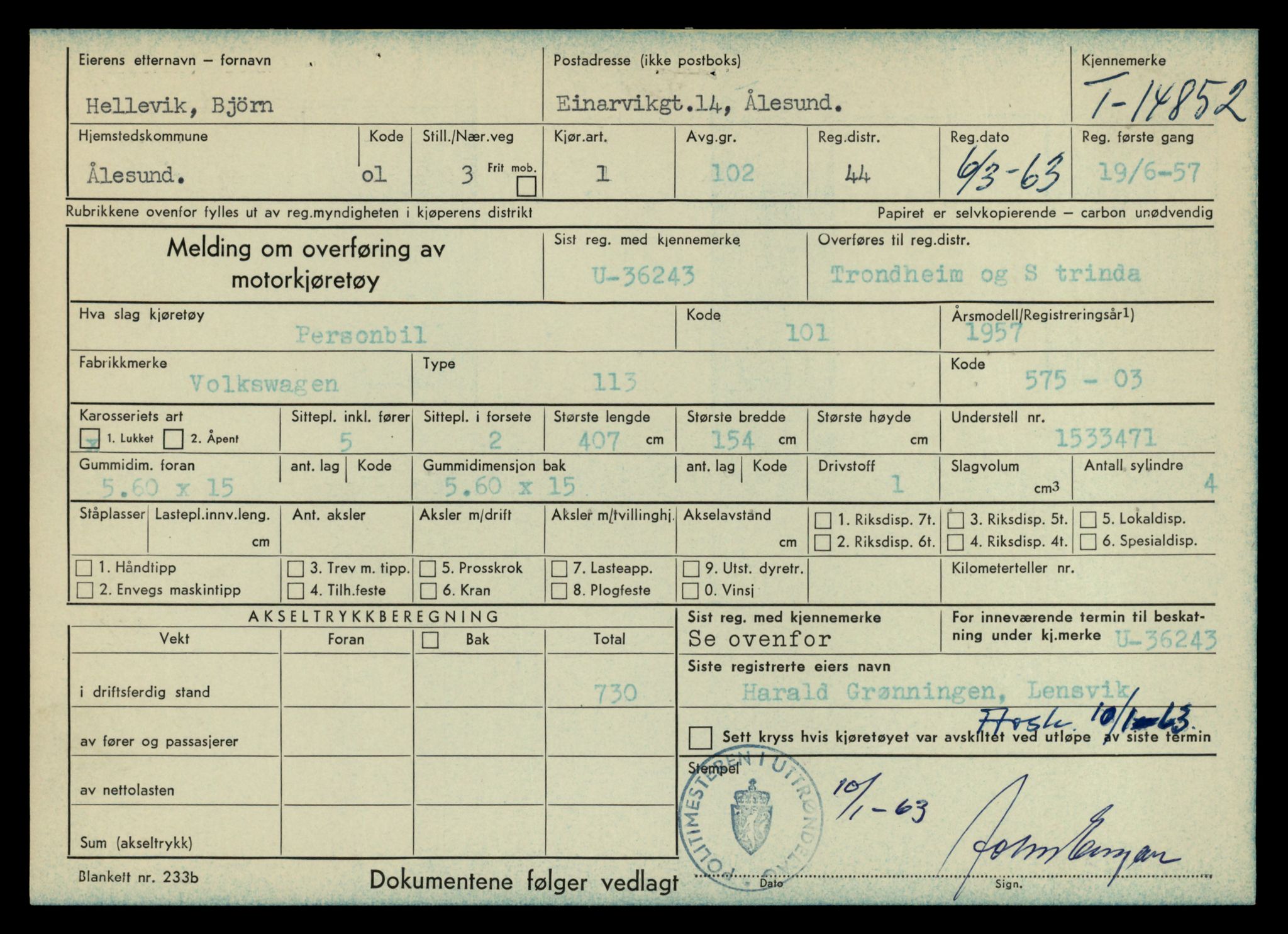 Møre og Romsdal vegkontor - Ålesund trafikkstasjon, AV/SAT-A-4099/F/Fe/L0048: Registreringskort for kjøretøy T 14721 - T 14863, 1927-1998, p. 3025