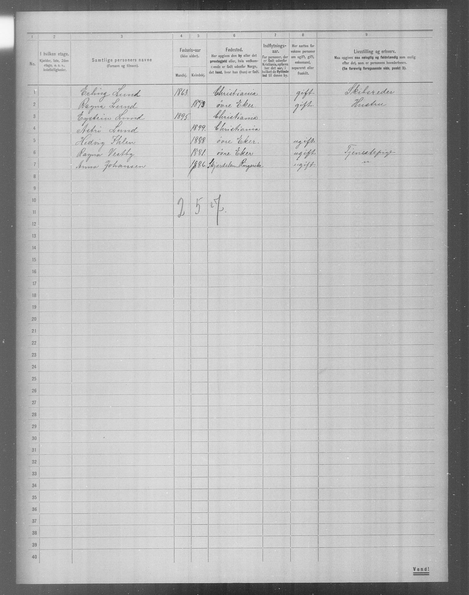 OBA, Municipal Census 1904 for Kristiania, 1904, p. 20193