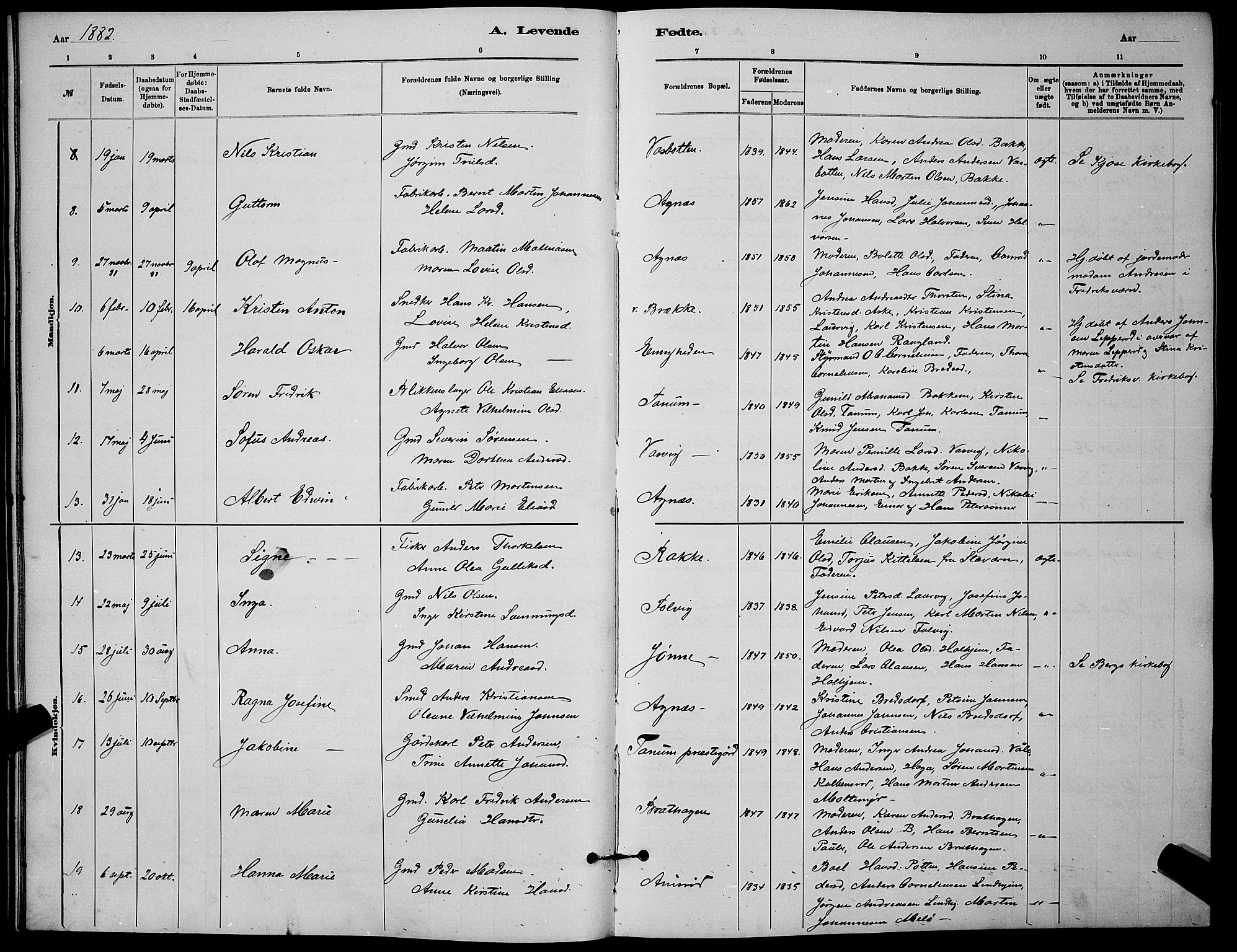 Brunlanes kirkebøker, SAKO/A-342/G/Ga/L0003: Parish register (copy) no. I 3, 1877-1898