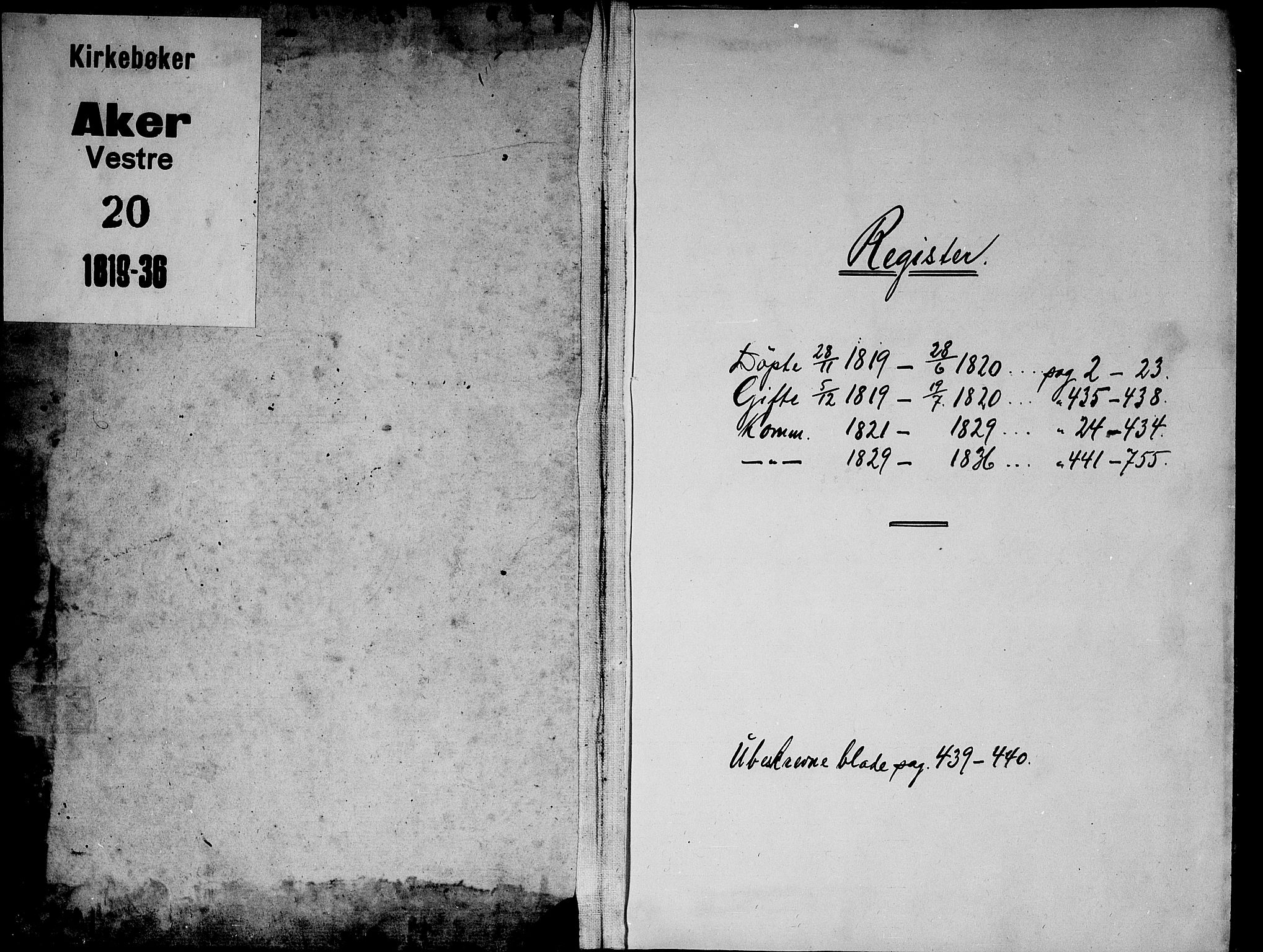 Aker prestekontor kirkebøker, SAO/A-10861/G/L0003: Parish register (copy) no. 3, 1819-1836