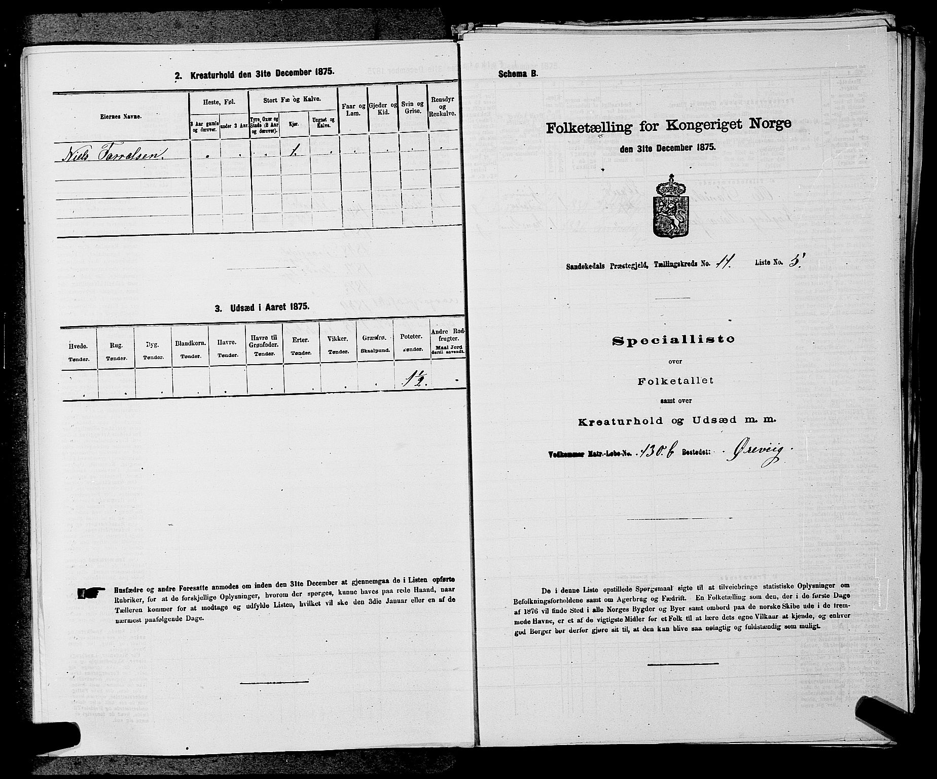 SAKO, 1875 census for 0816P Sannidal, 1875, p. 754