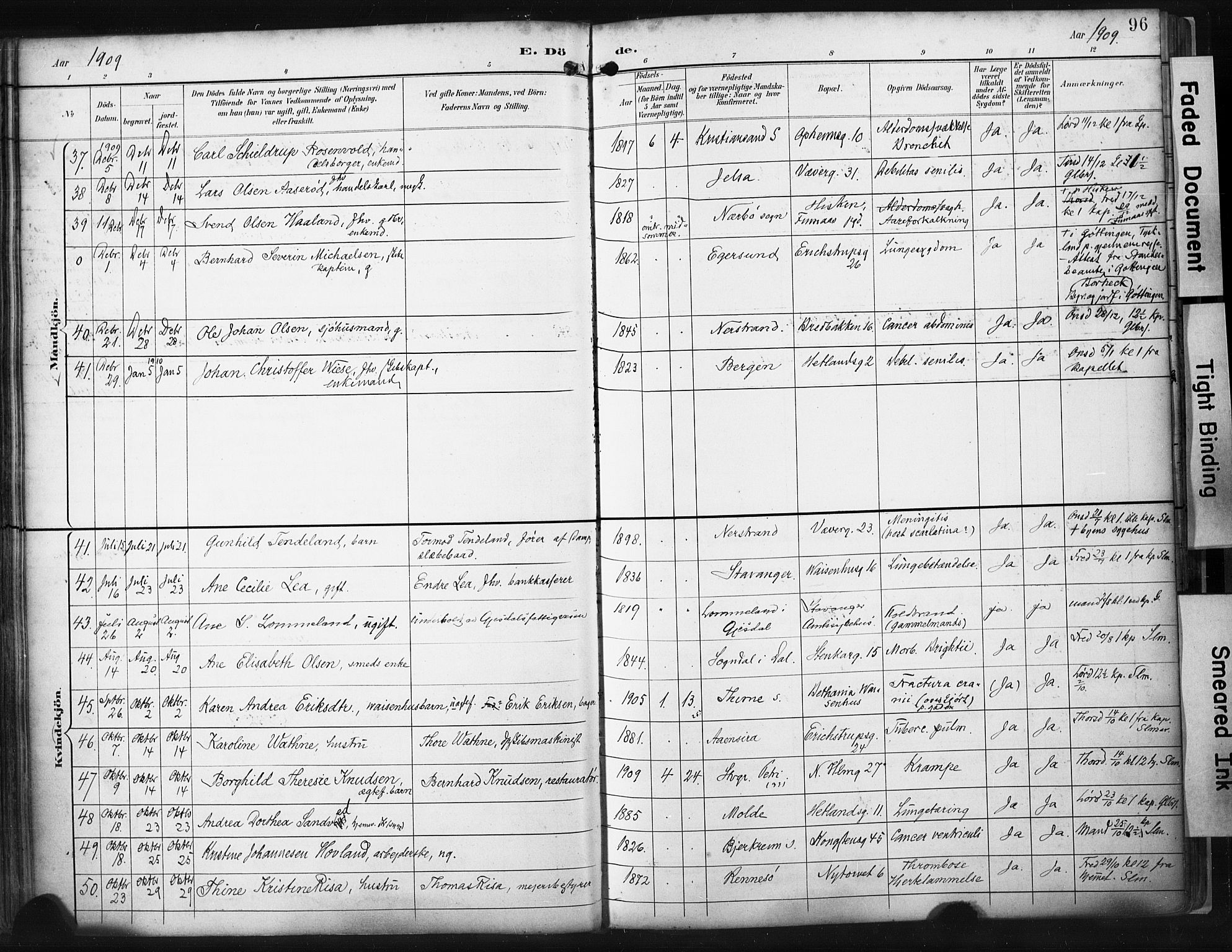 St. Petri sokneprestkontor, AV/SAST-A-101813/001/30/30BA/L0022: Parish register (official) no. A 22, 1895-1919, p. 96