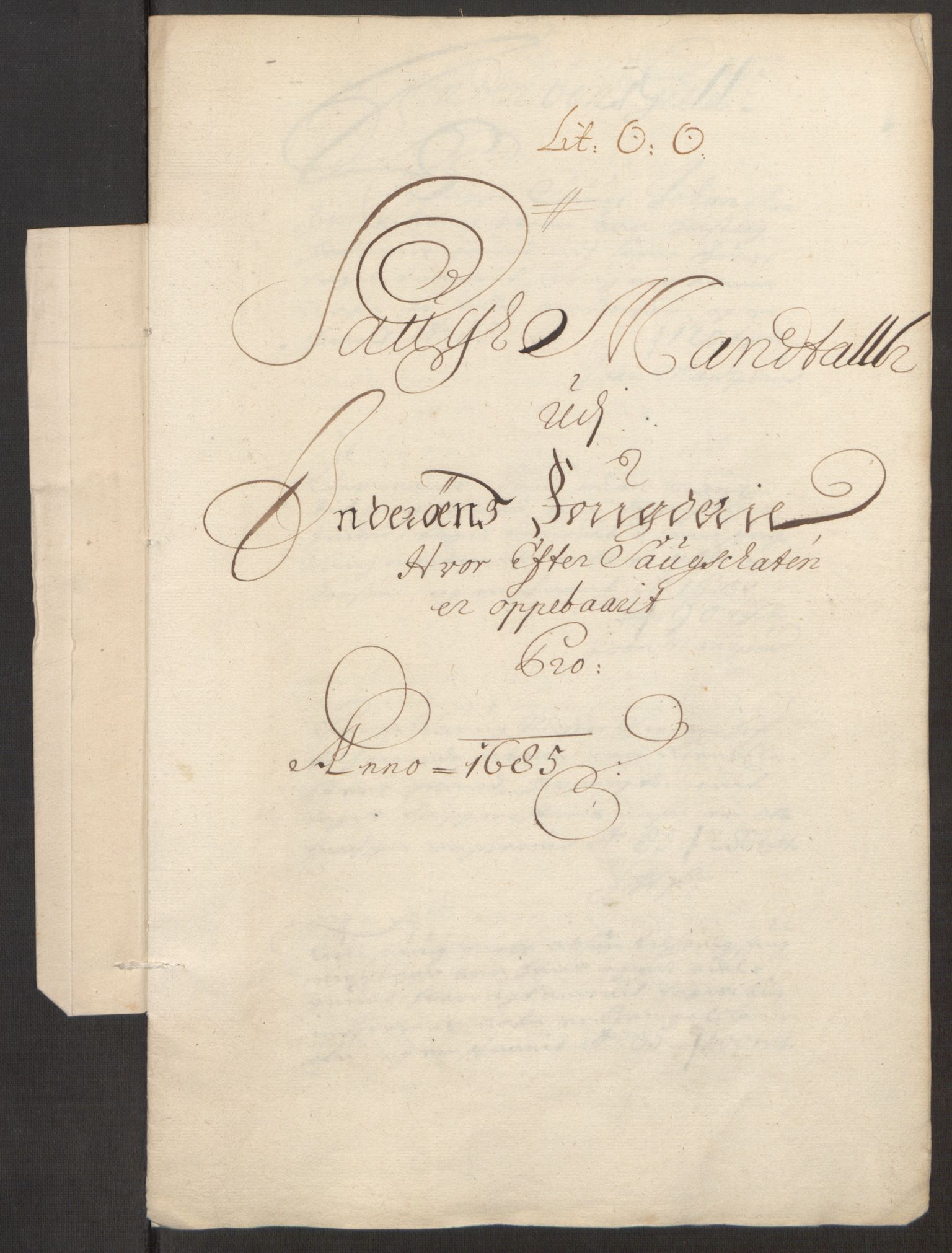 Rentekammeret inntil 1814, Reviderte regnskaper, Stiftamtstueregnskaper, Trondheim stiftamt og Nordland amt, AV/RA-EA-6044/R/Rg/L0080: Trondheim stiftamt og Nordland amt, 1685