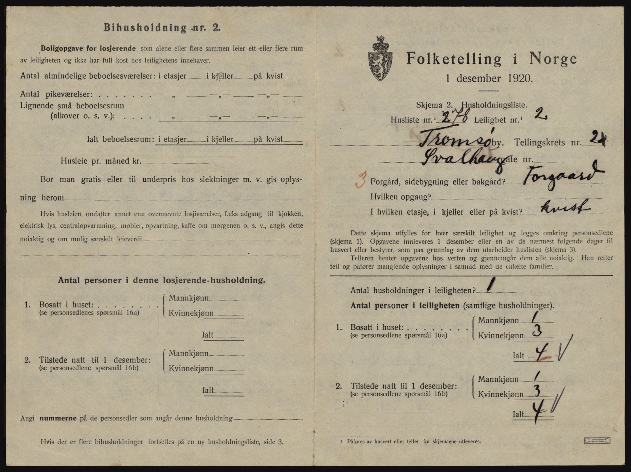 SATØ, 1920 census for Tromsø, 1920, p. 3041