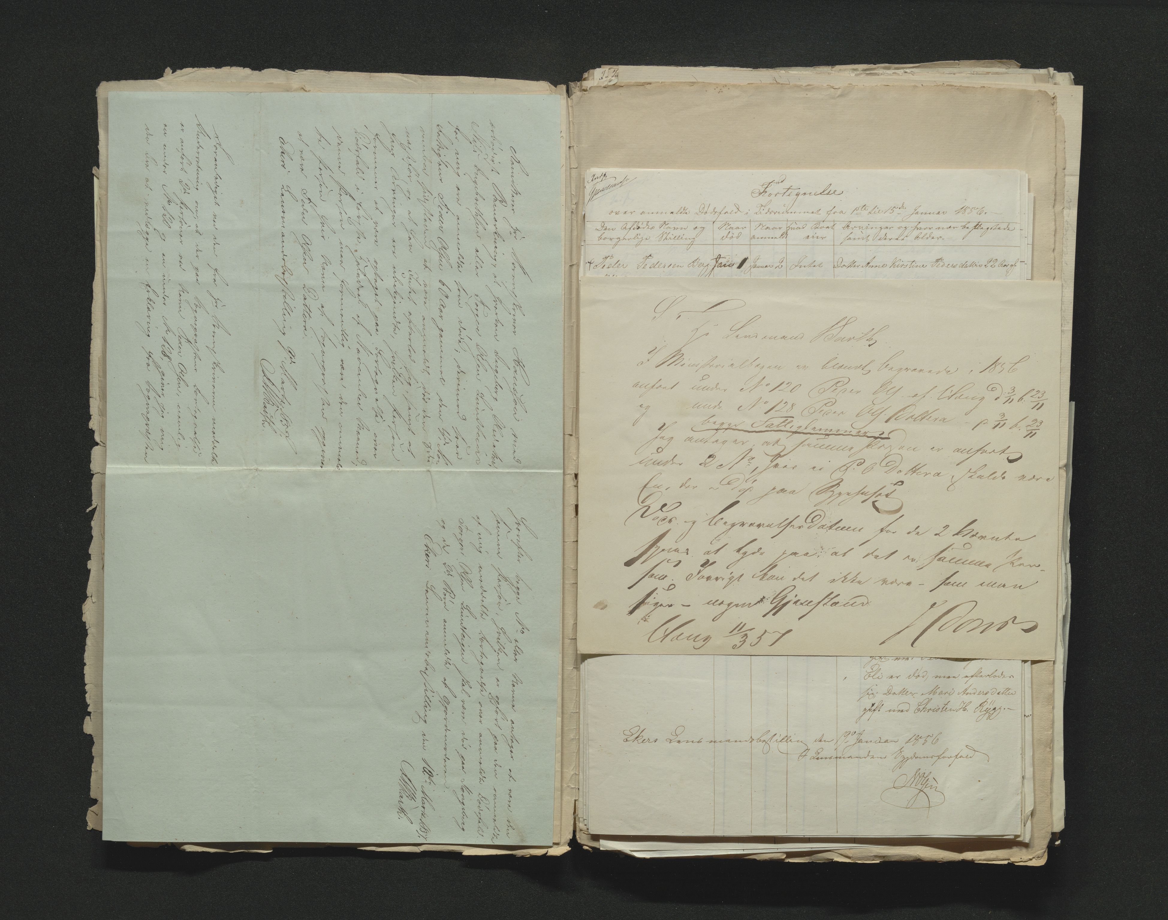 Eiker, Modum og Sigdal sorenskriveri, AV/SAKO-A-123/H/Ha/Hab/L0009: Dødsfallsmeldinger, 1854-1857, p. 267