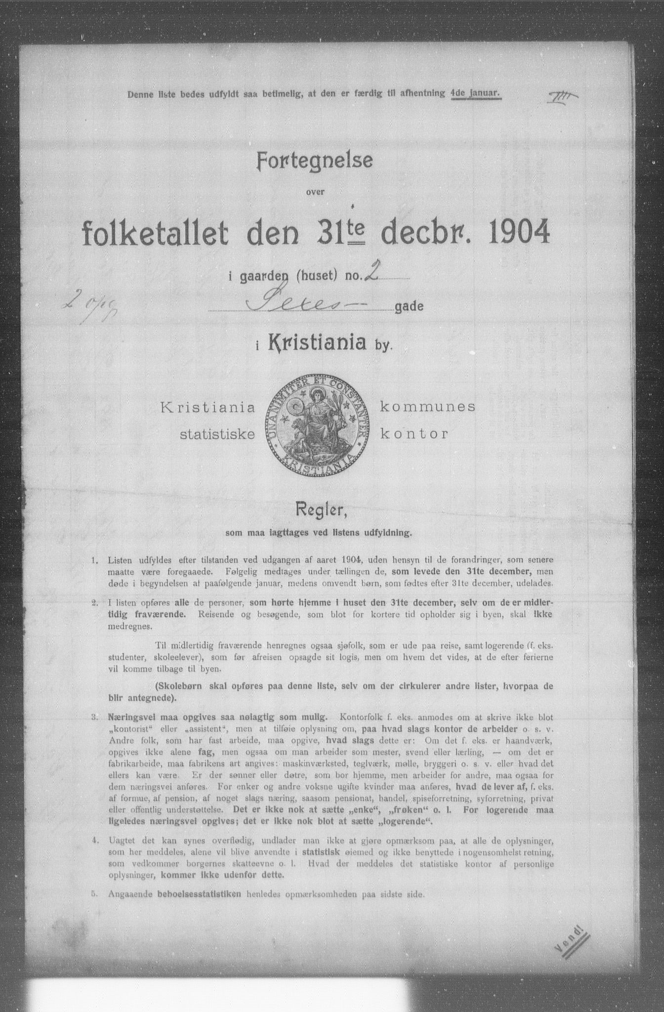 OBA, Municipal Census 1904 for Kristiania, 1904, p. 17995