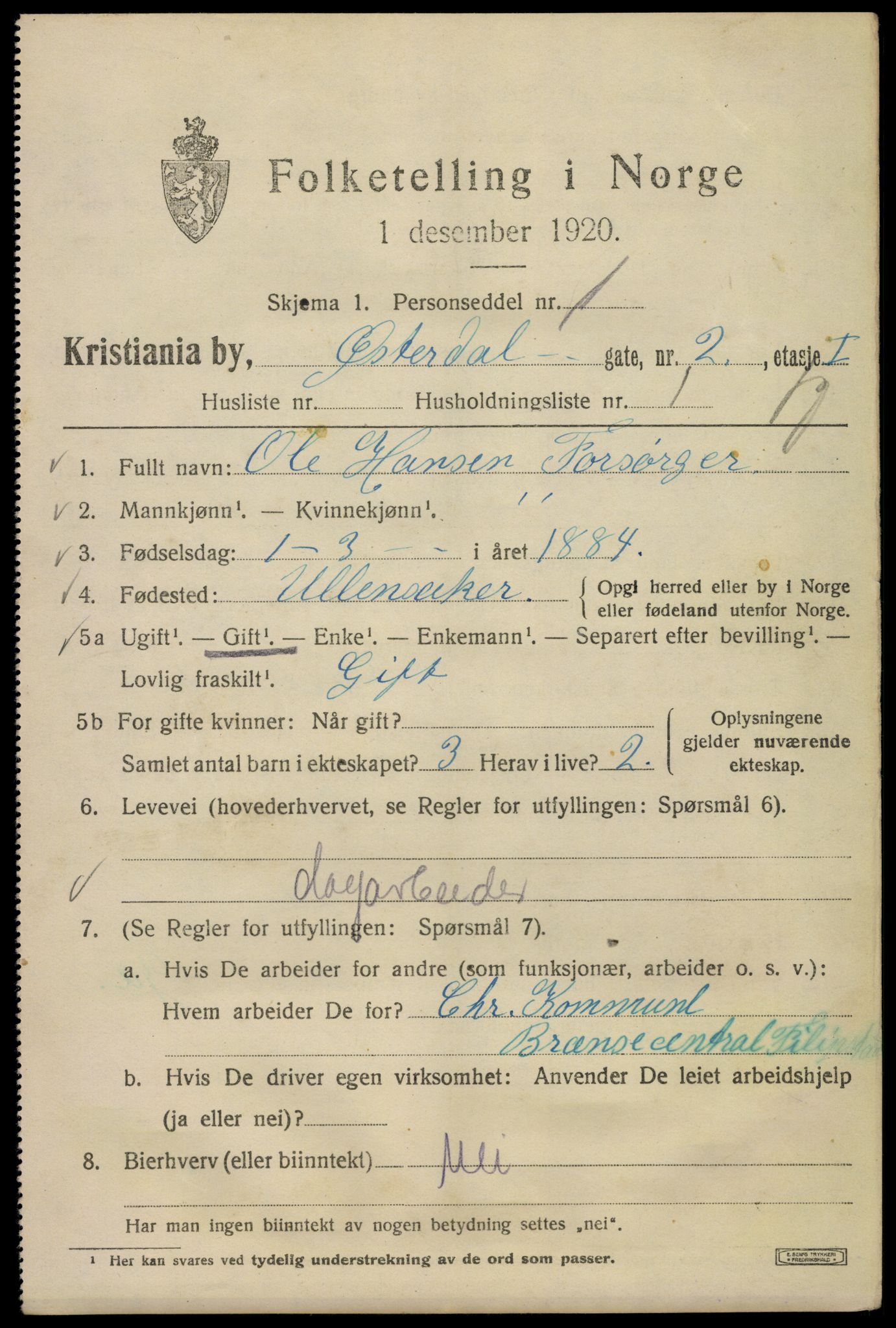 SAO, 1920 census for Kristiania, 1920, p. 655663