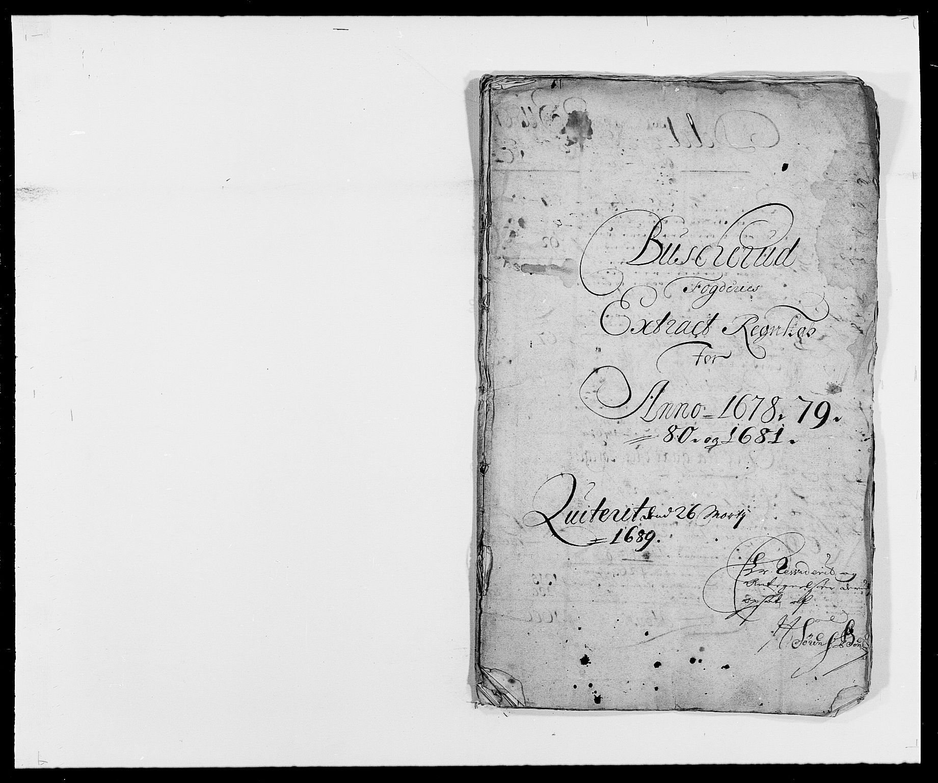 Rentekammeret inntil 1814, Reviderte regnskaper, Fogderegnskap, RA/EA-4092/R25/L1674: Fogderegnskap Buskerud, 1678-1681, p. 2