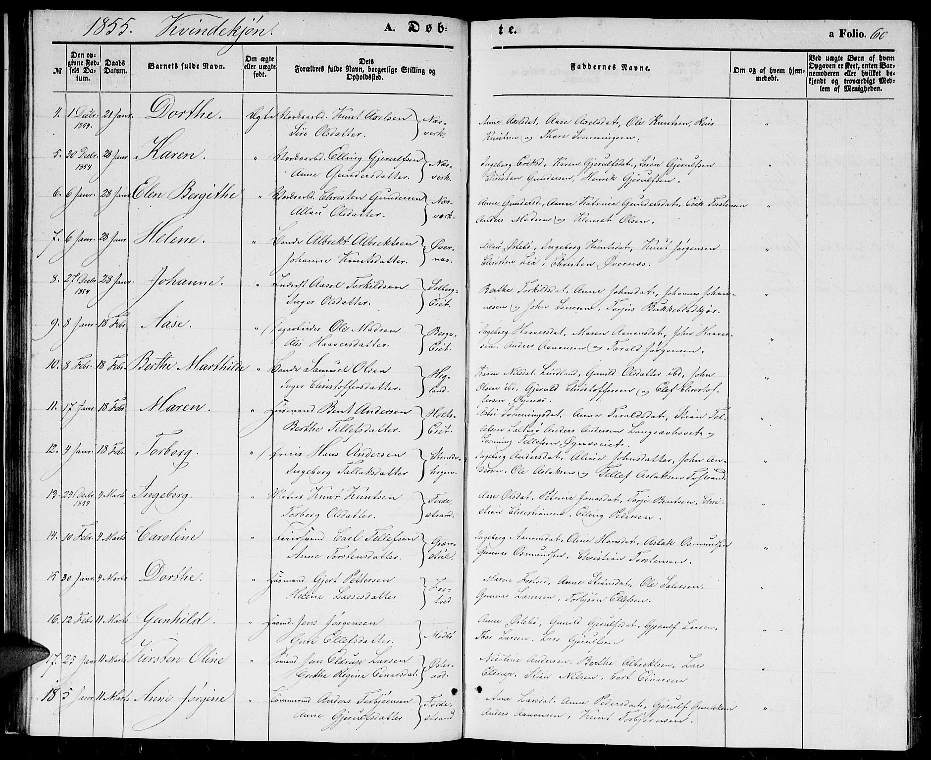 Holt sokneprestkontor, AV/SAK-1111-0021/F/Fb/L0007: Parish register (copy) no. B 7, 1849-1858, p. 60