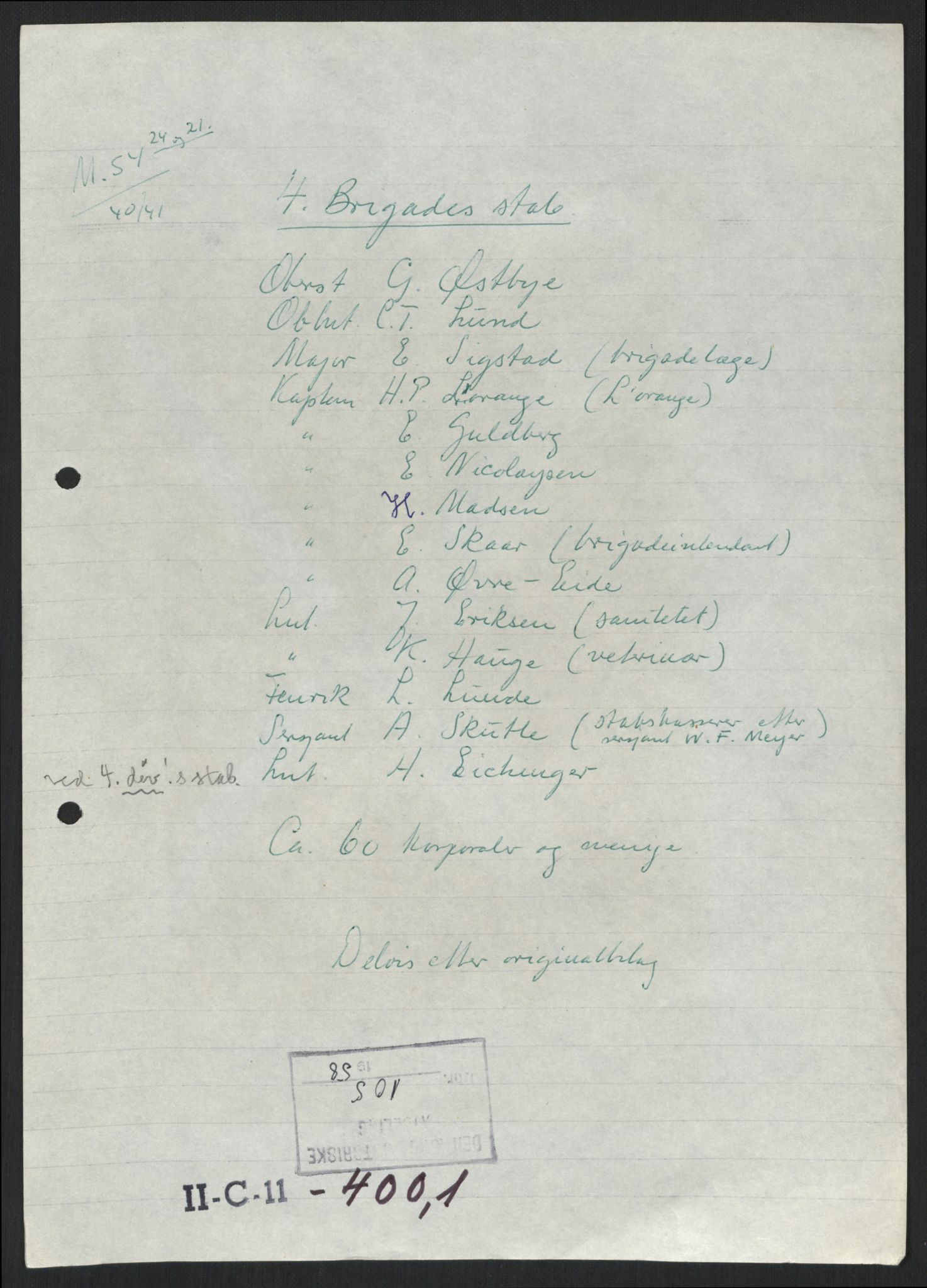 Forsvaret, Forsvarets krigshistoriske avdeling, AV/RA-RAFA-2017/Y/Yb/L0099: II-C-11-400  -  4. Divisjon., 1940, p. 13