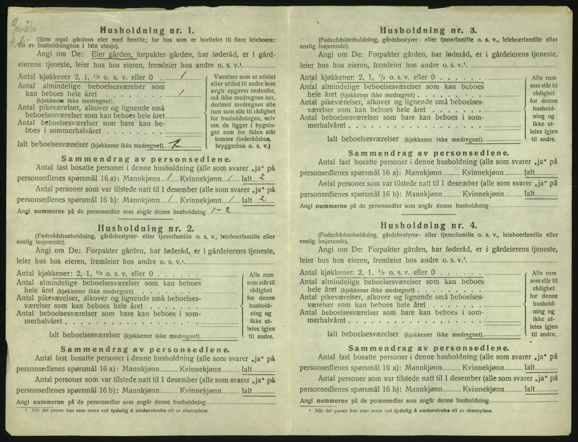 SAH, 1920 census for Vestre Gausdal, 1920, p. 32