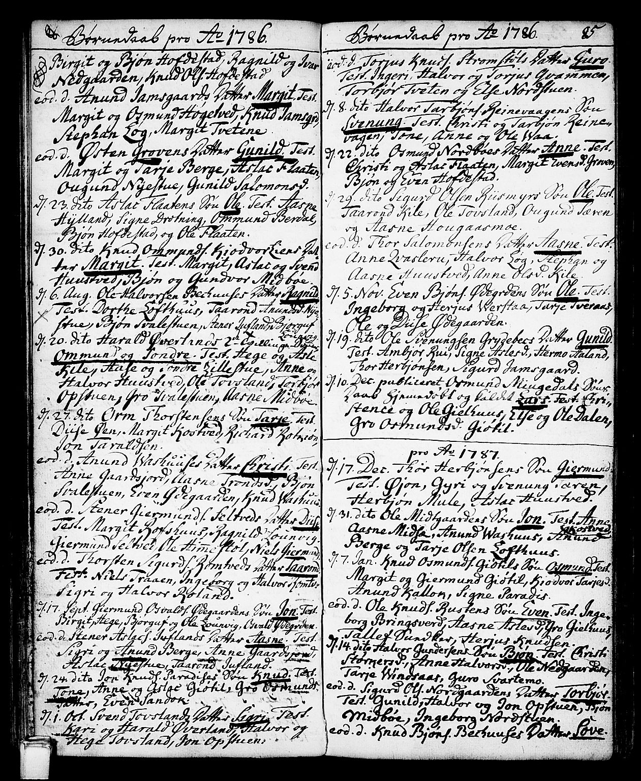 Vinje kirkebøker, SAKO/A-312/F/Fa/L0002: Parish register (official) no. I 2, 1767-1814, p. 85