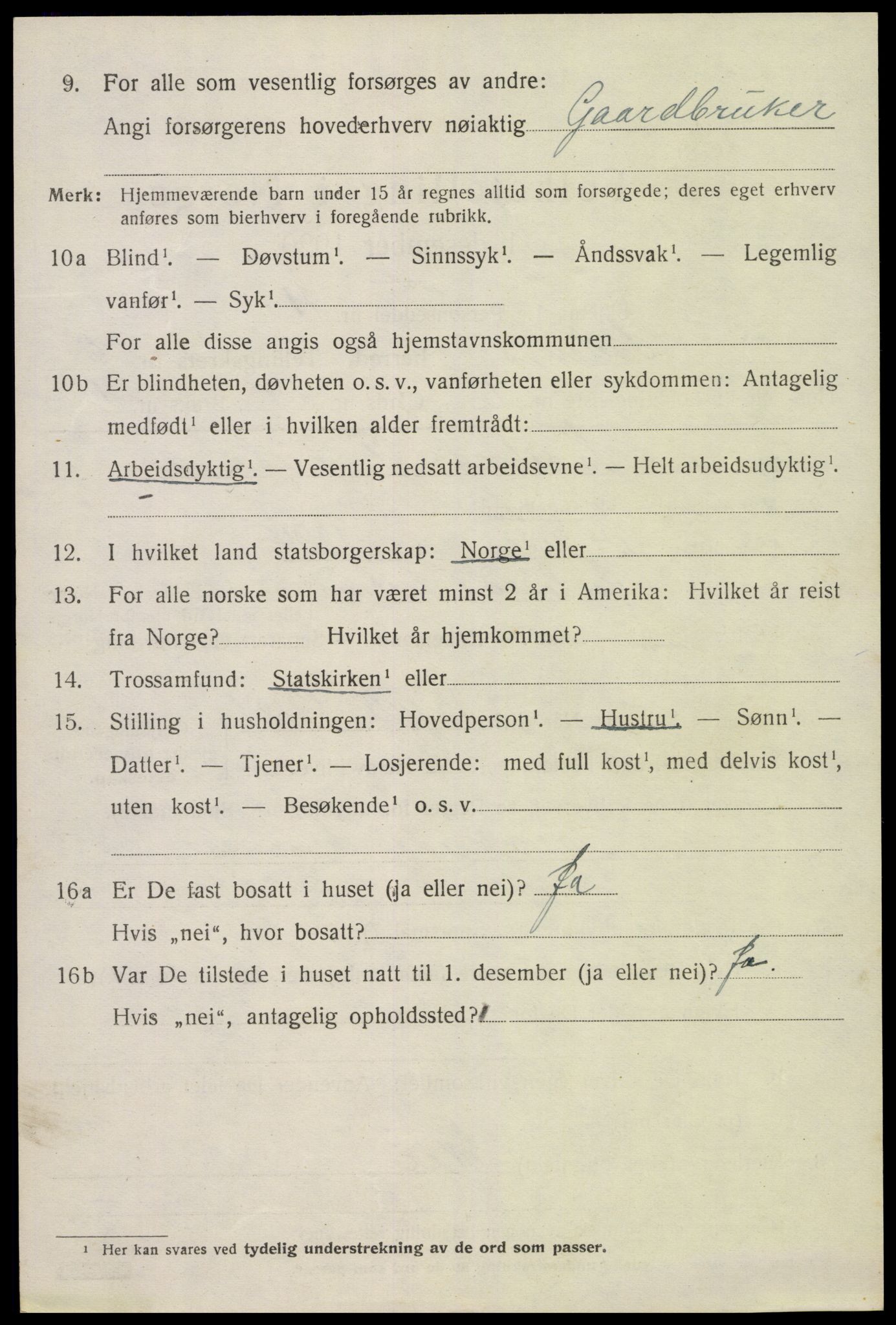 SAK, 1920 census for Iveland, 1920, p. 1934