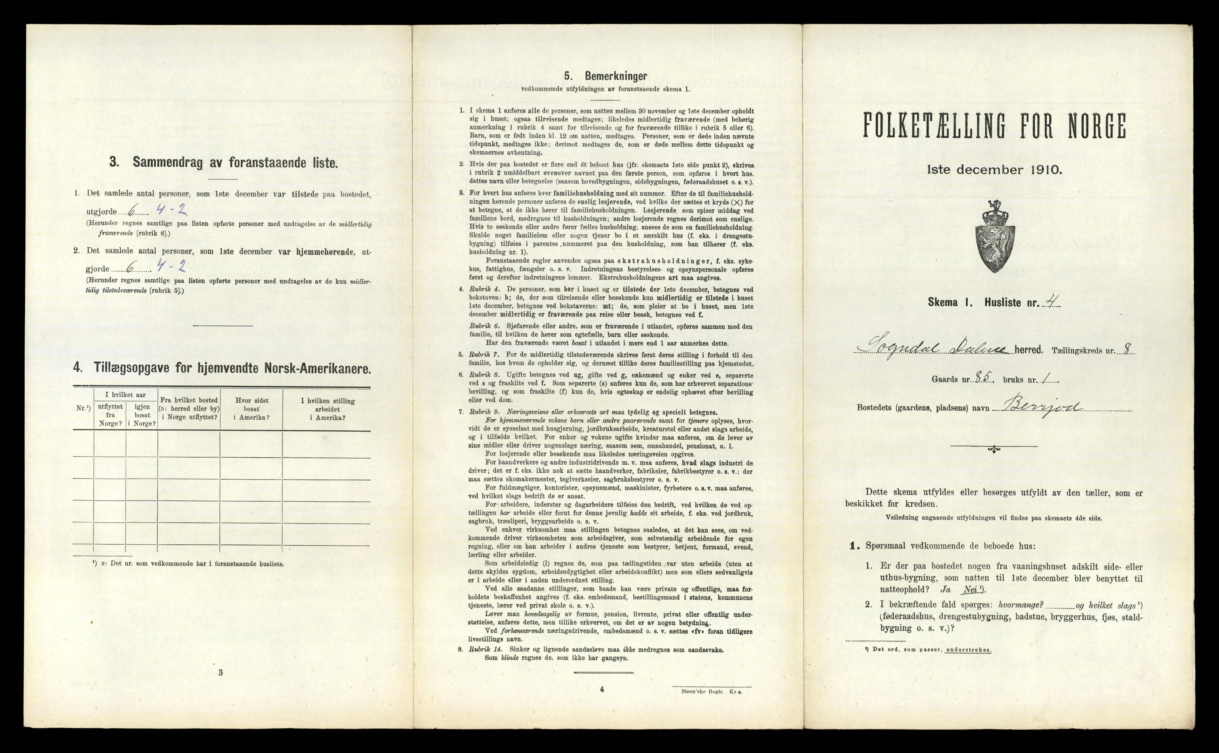 RA, 1910 census for Sokndal, 1910, p. 738