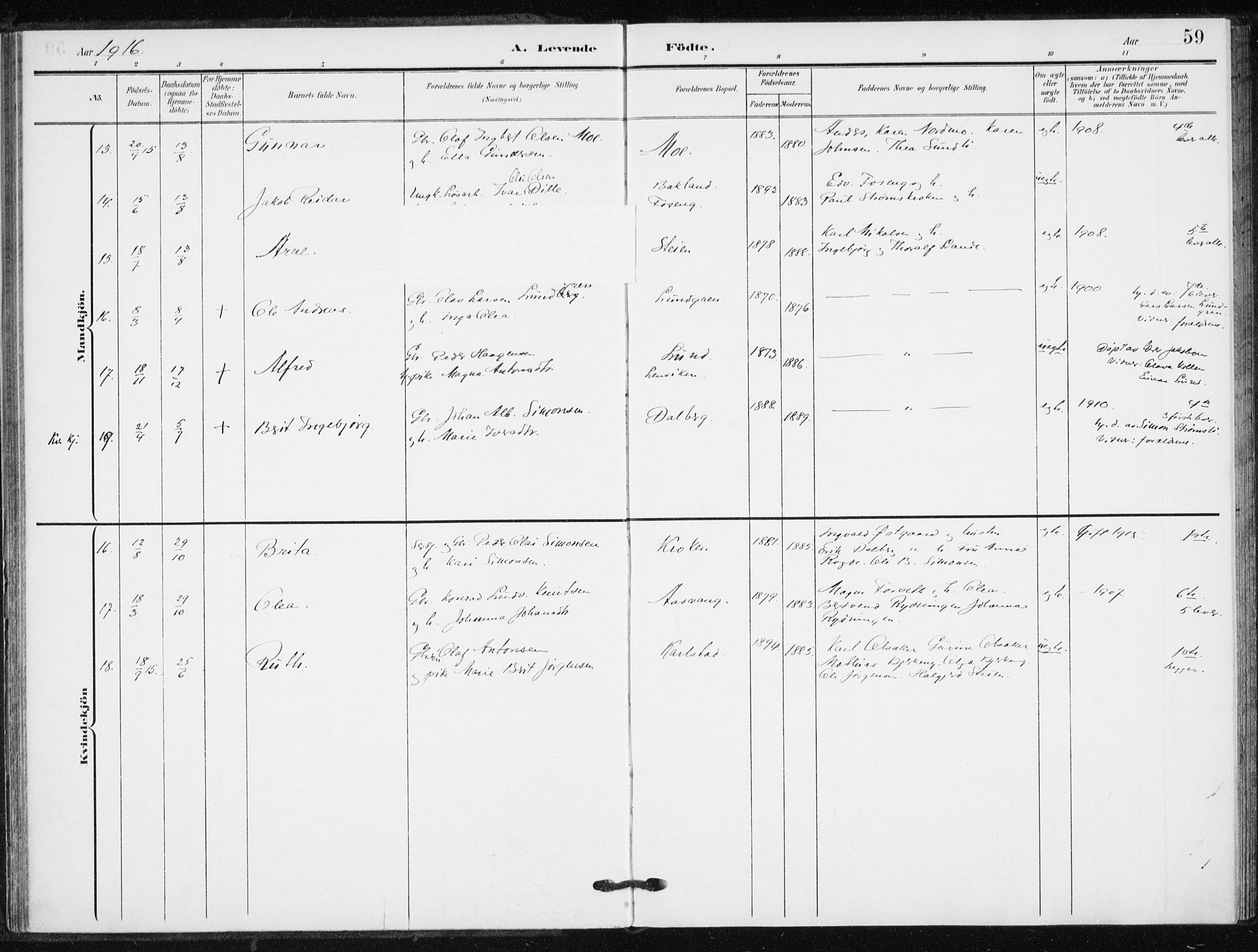 Målselv sokneprestembete, AV/SATØ-S-1311/G/Ga/Gaa/L0013kirke: Parish register (official) no. 13, 1903-1919, p. 59