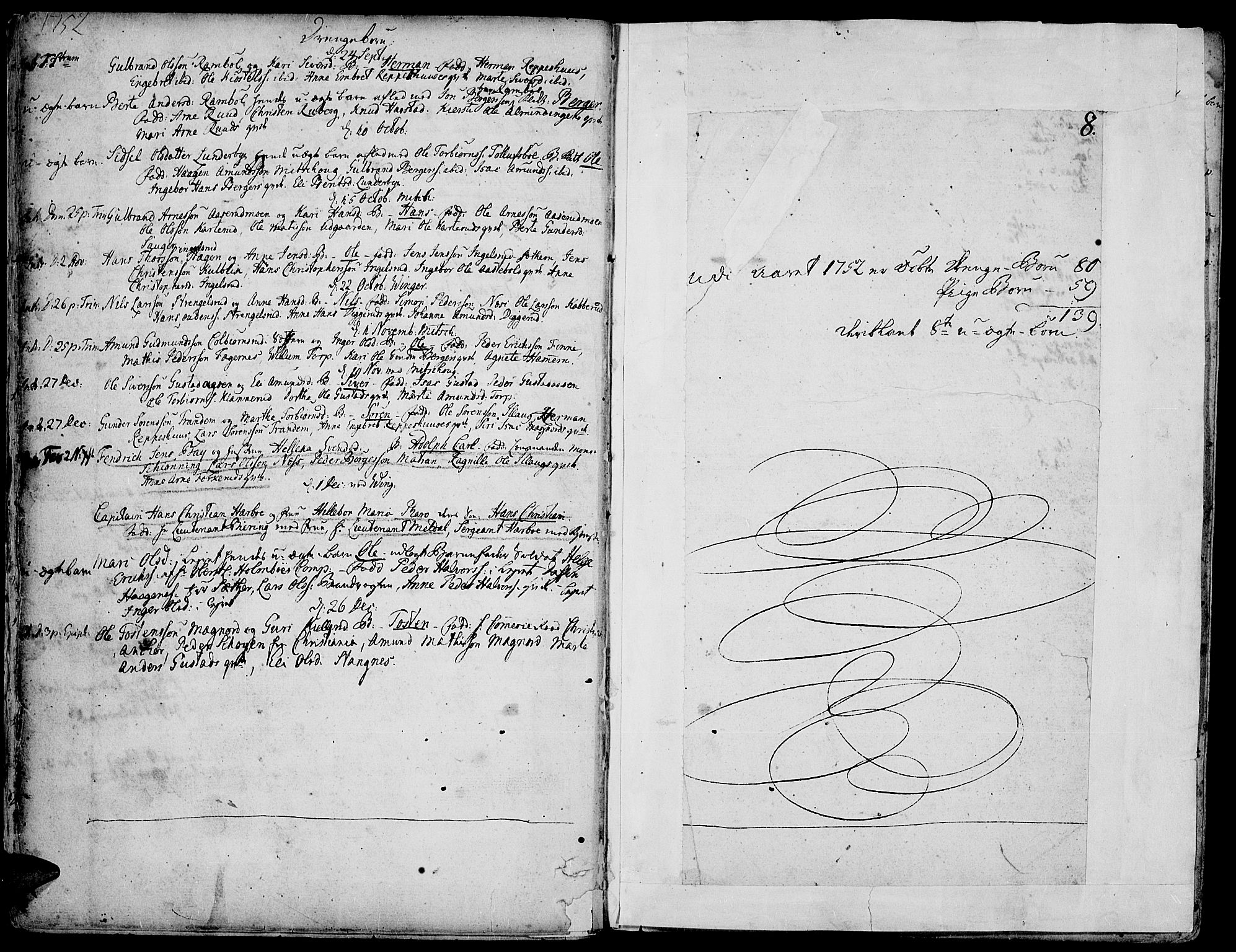 Vinger prestekontor, SAH/PREST-024/H/Ha/Haa/L0003: Parish register (official) no. 3, 1751-1772, p. 8