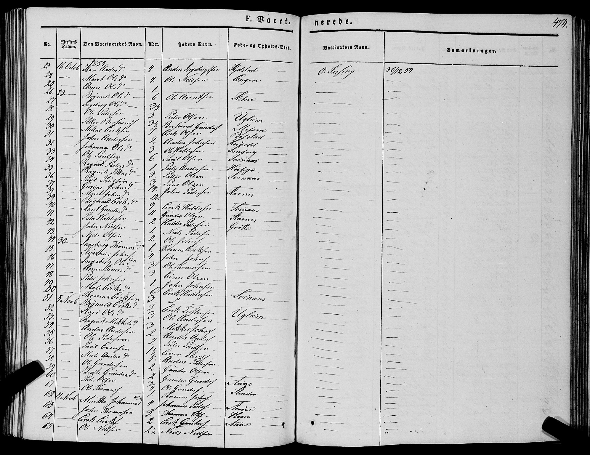 Ministerialprotokoller, klokkerbøker og fødselsregistre - Sør-Trøndelag, SAT/A-1456/695/L1145: Parish register (official) no. 695A06 /1, 1843-1859, p. 474