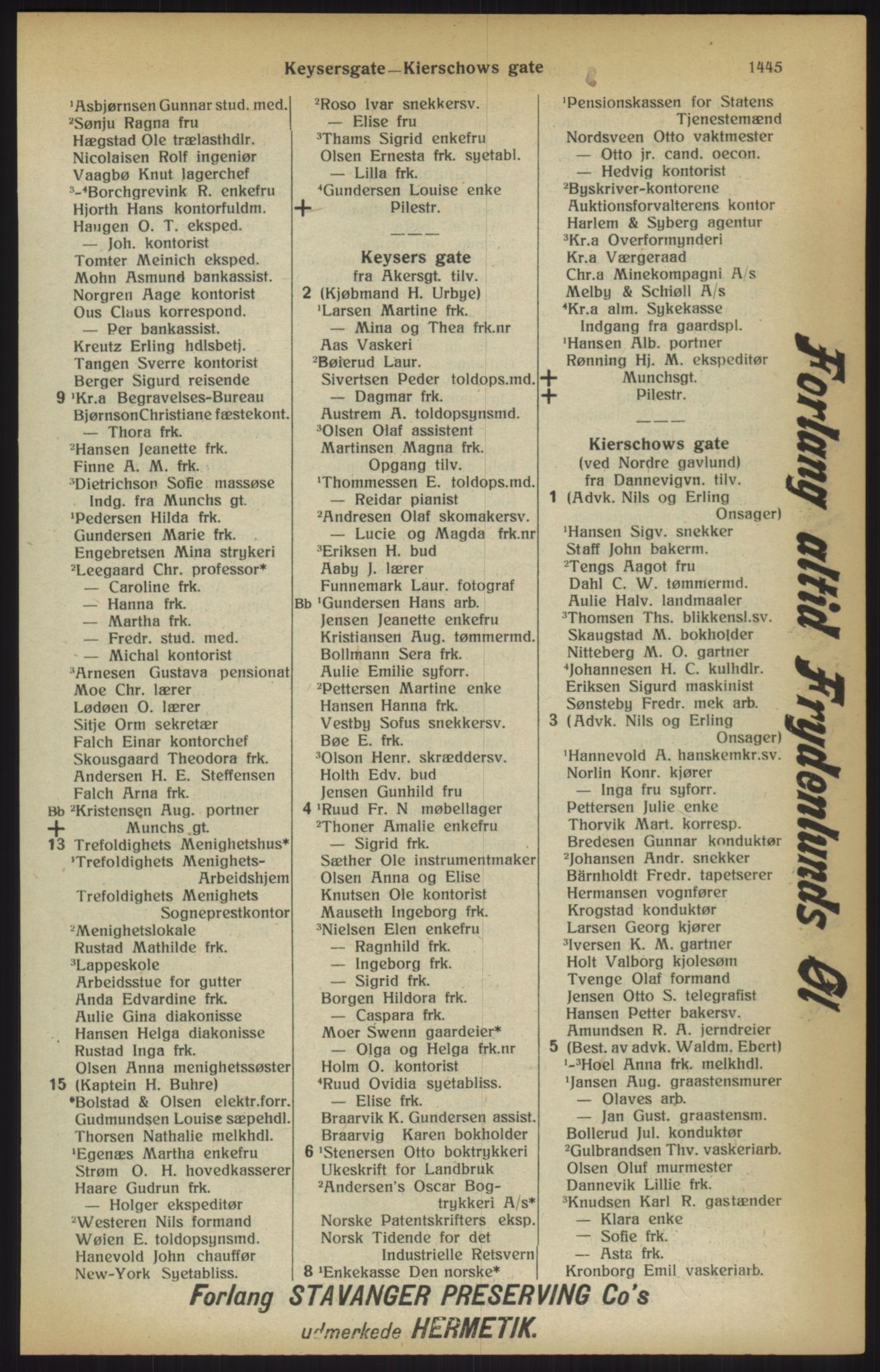 Kristiania/Oslo adressebok, PUBL/-, 1915, p. 1445